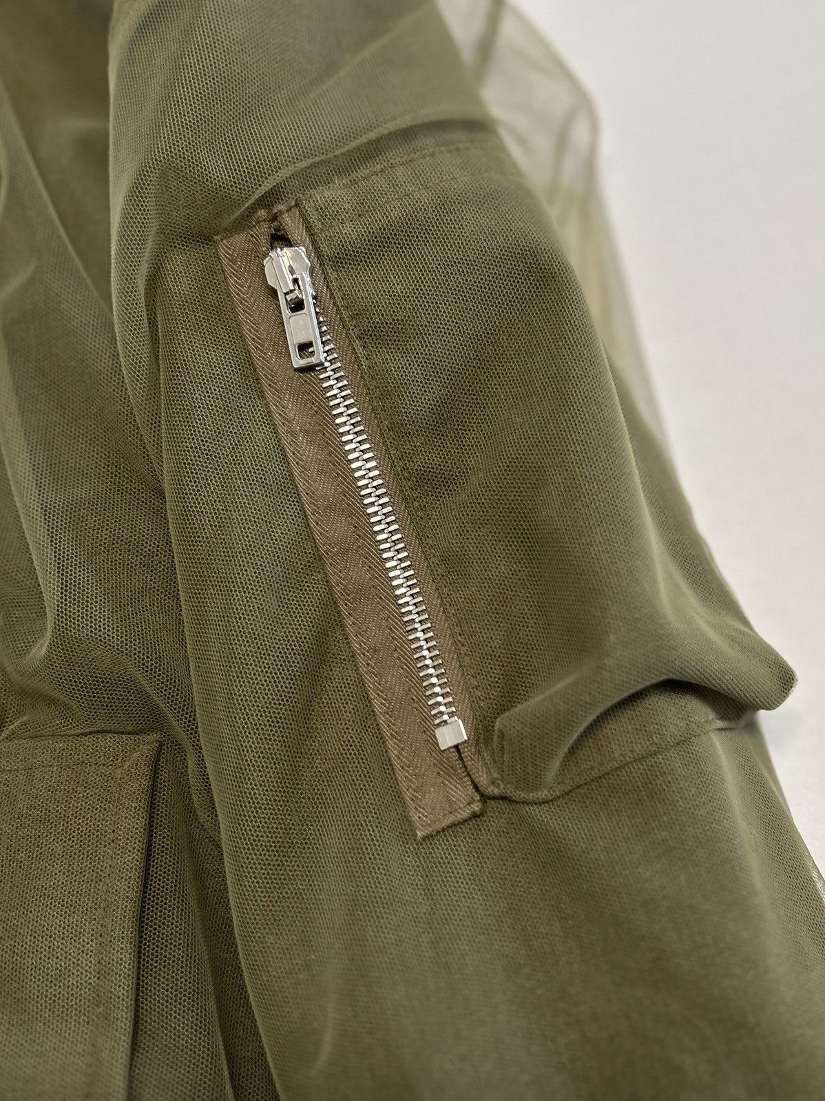 Maison Margiela FW2014 Tull Military Bomber Khaki Size US M / EU 48-50 / 2 - 7 Thumbnail