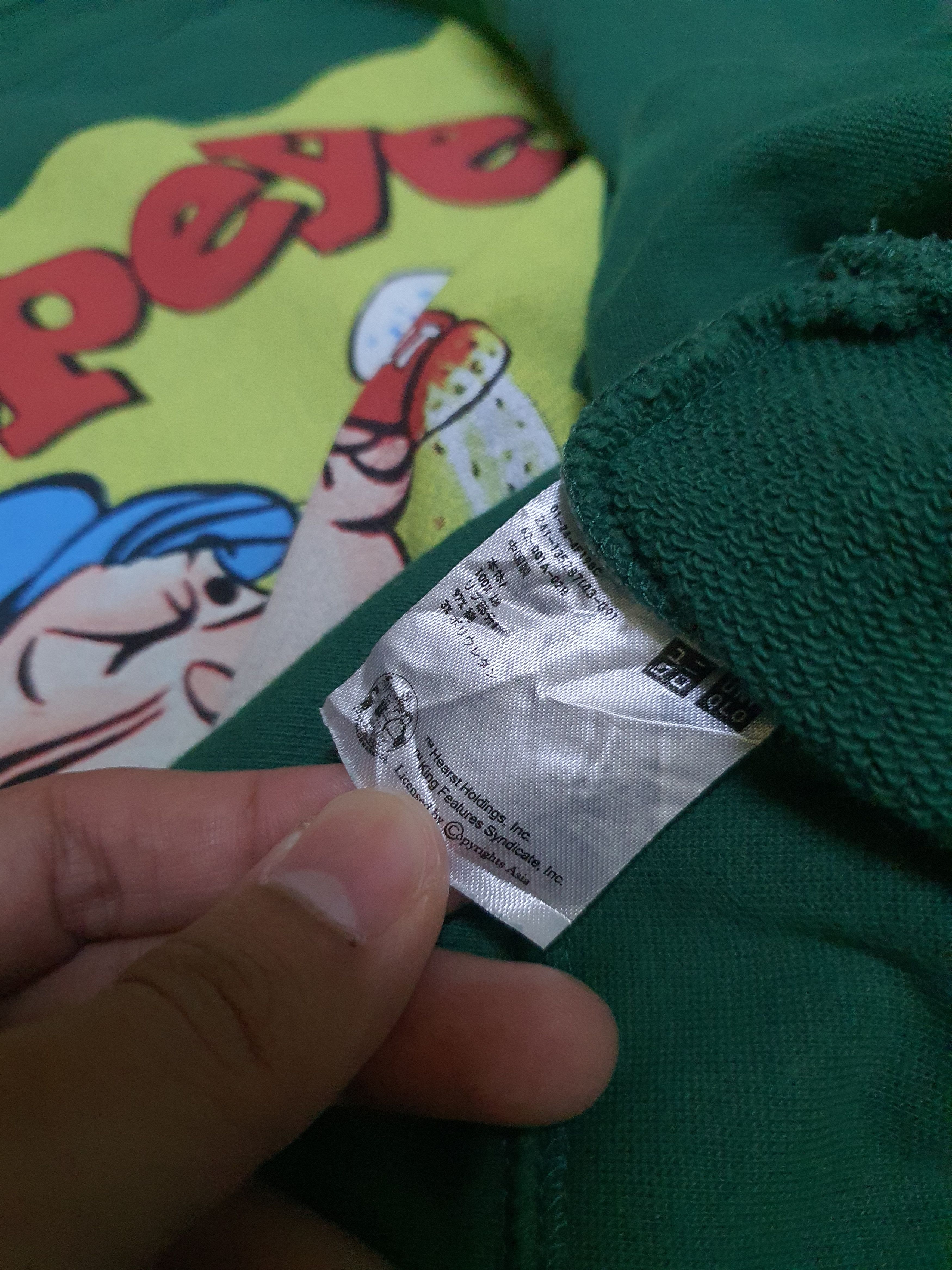 Anime × Uniqlo Vintage 00s Popeye The Sailorman X Uniqlo Sweatshirt Size US L / EU 52-54 / 3 - 8 Thumbnail