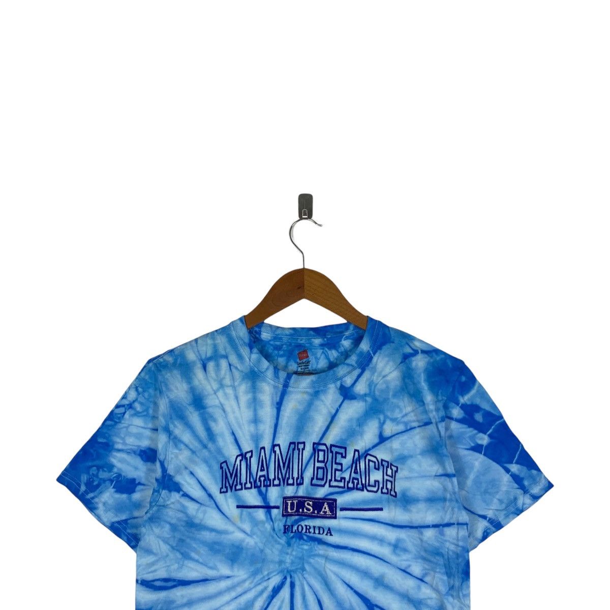 Hanes Vintage MIAMI BEACH USA Florida Tie Dye Hanes Tee Shirt Size S / US 4 / IT 40 - 2 Thumbnail