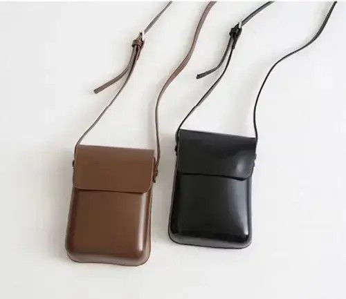 Individualized Shirts Korean fashion brown square flap bag crossbody bag Size ONE SIZE - 4 Thumbnail