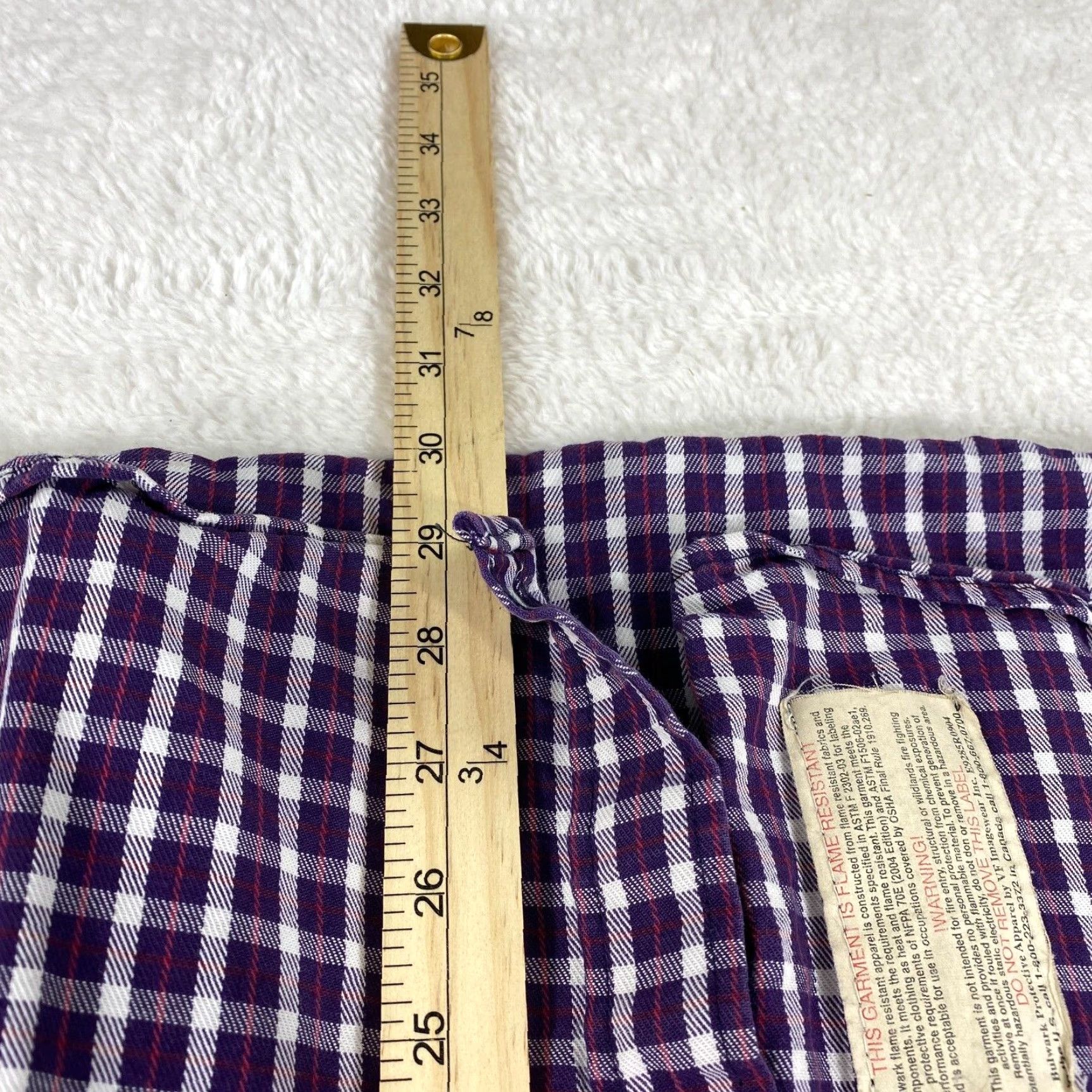 Vintage VINTAGE Bulwark FR Mens L Large Plaid Button Up Long Sleeve Cotton Protective Apparel Size US L / EU 52-54 / 3 - 6 Thumbnail
