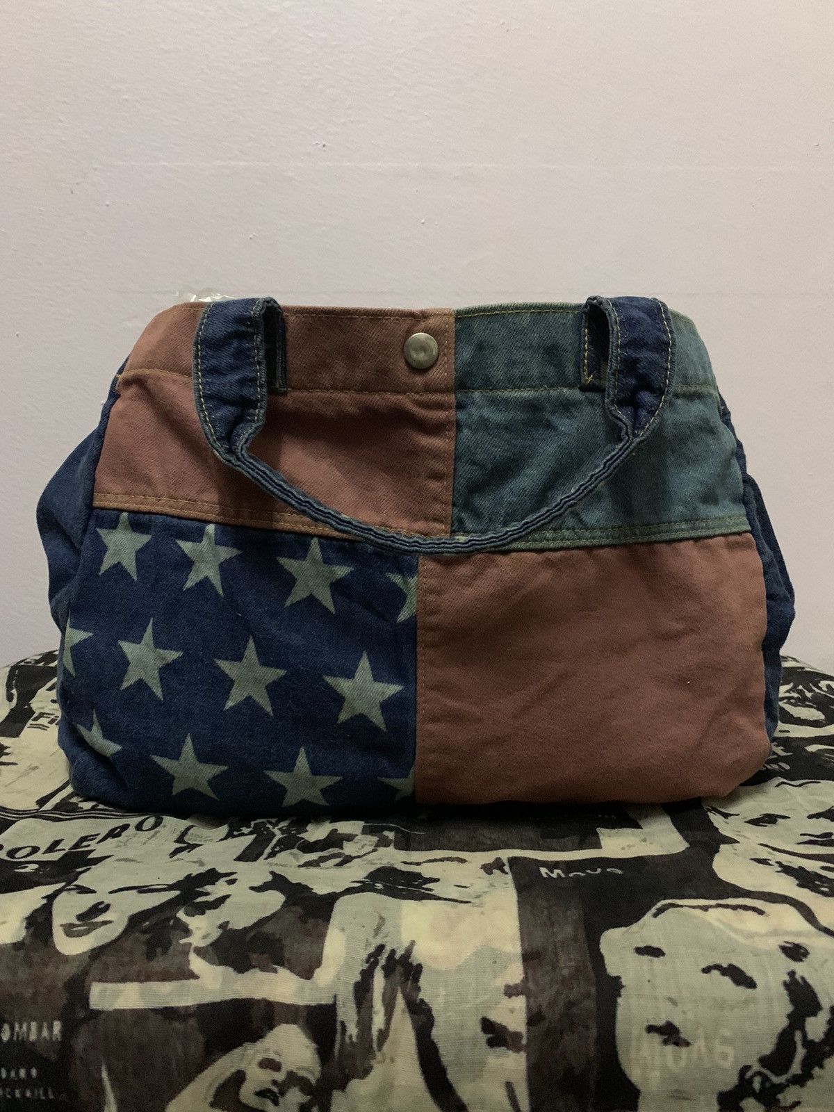 Hysteric Glamour 💥Hysteric Glamour Denim Patchwork Tote Bag Size ONE SIZE - 3 Thumbnail