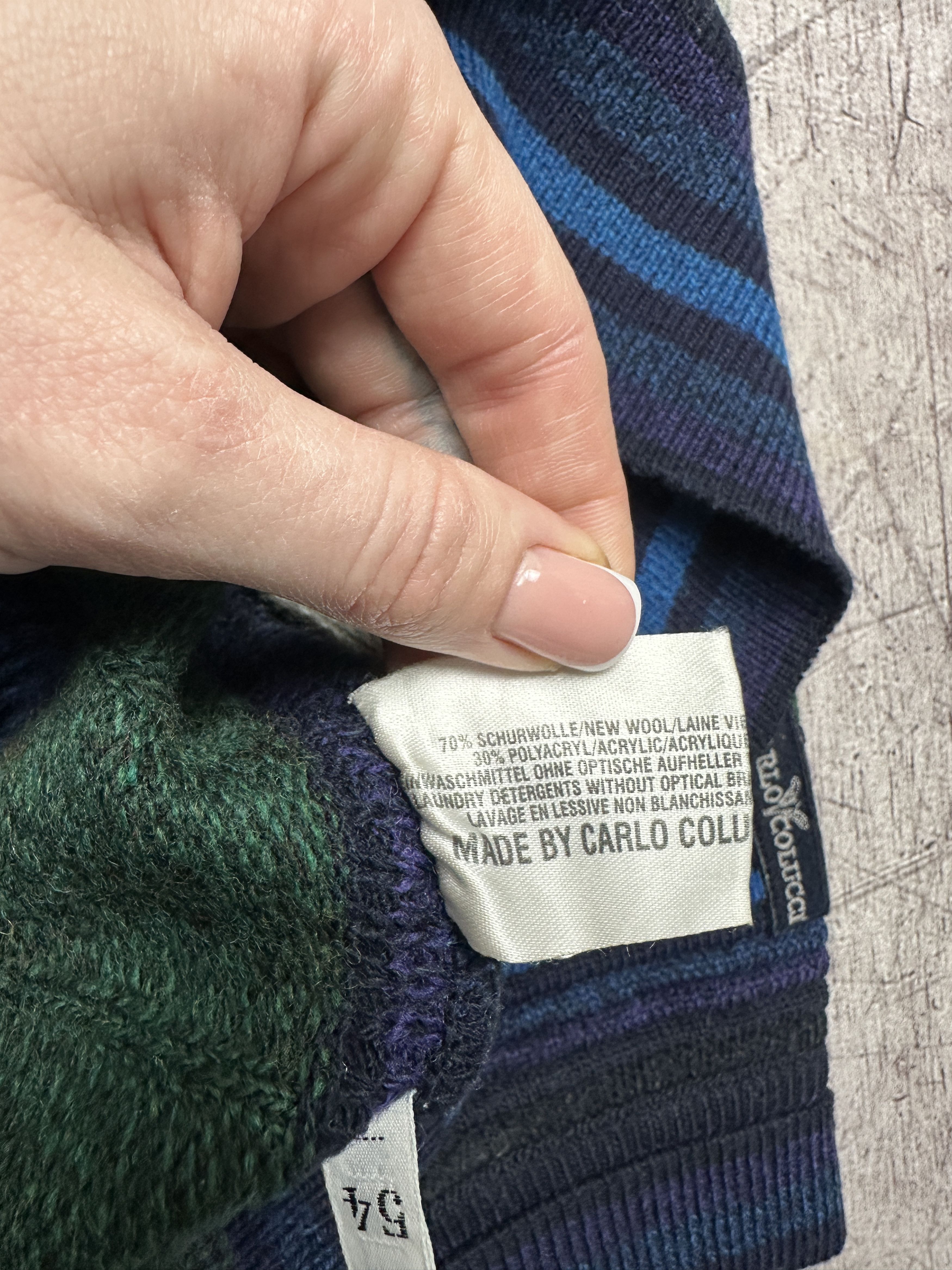 Carlo Colucci × Vintage Carlo Colucci Vintage Mens Knit Sweater Coogi Style Size US L / EU 52-54 / 3 - 5 Thumbnail
