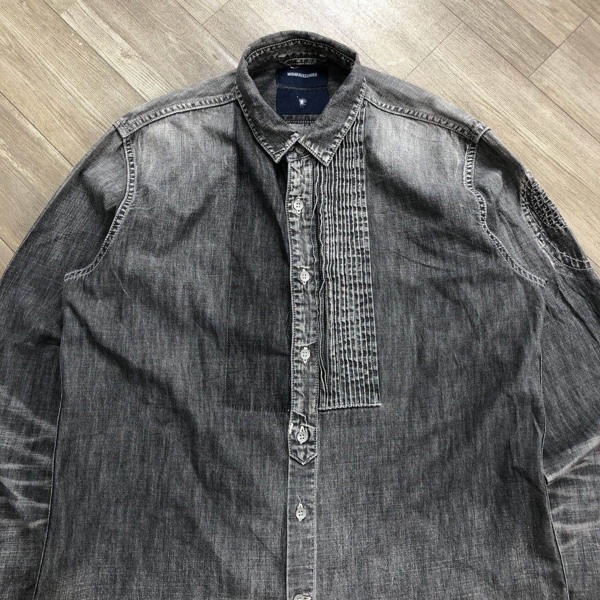 Japanese Brand × Maison MIHARA YASUHIRO Vintage Miharayasuhiro Sashiko Patchworks Washed Denim Shirt Size US L / EU 52-54 / 3 - 3 Thumbnail