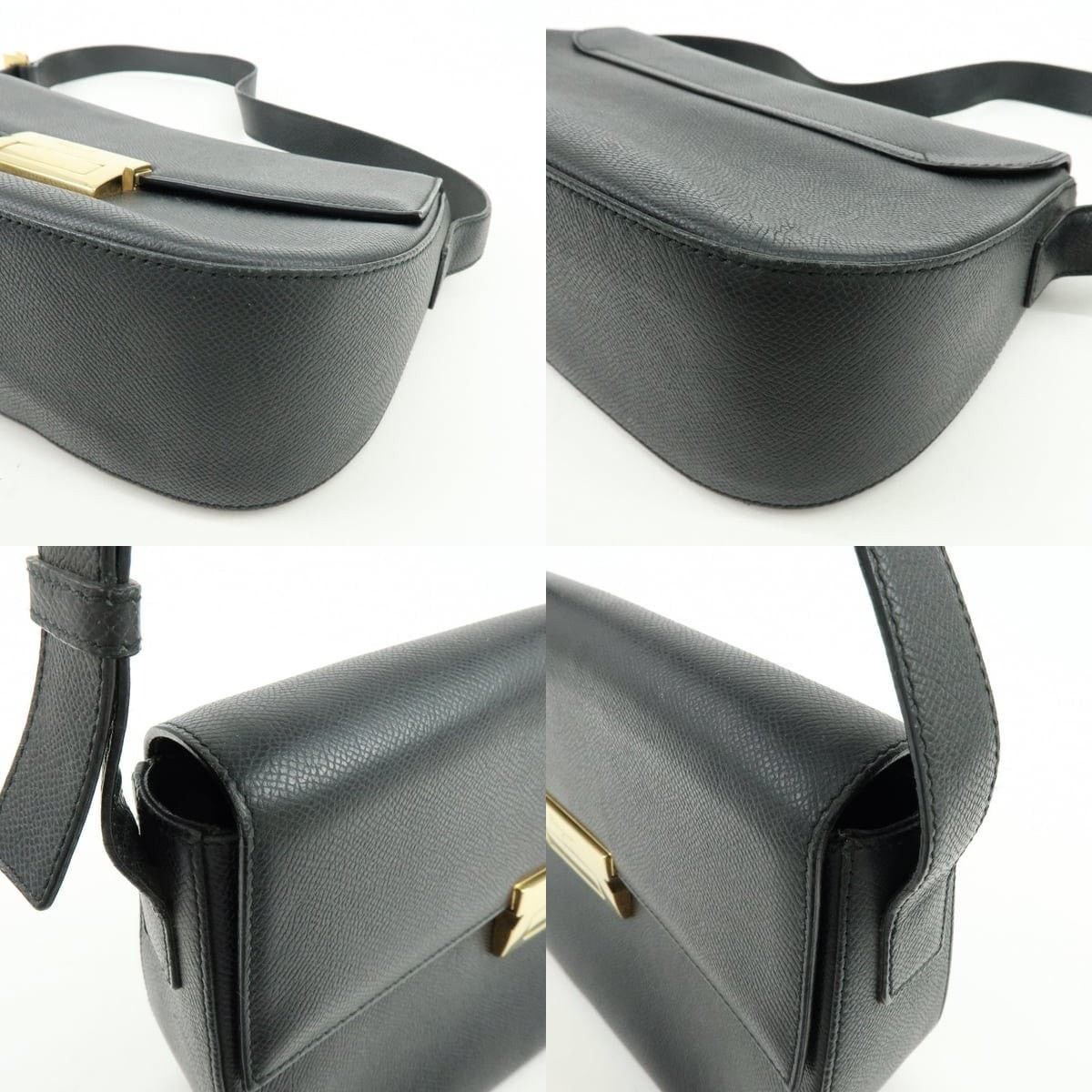 Salvatore Ferragamo Ferragamo Calfskin Shoulder Bag Black Size ONE SIZE - 5 Thumbnail