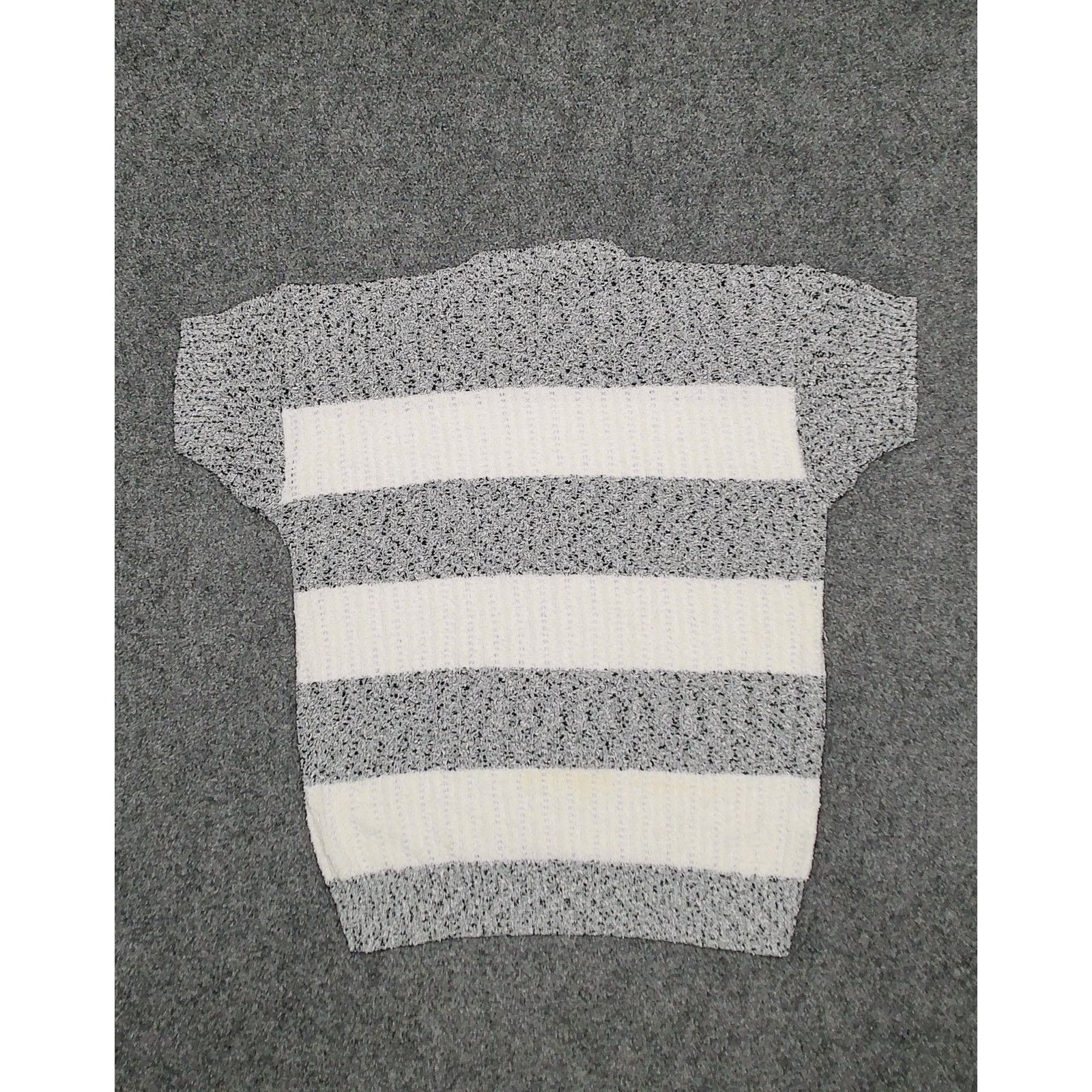 Vintage Vintage 80s Oversized Batwing Striped Knit Sweater Size XL / US 12-14 / IT 48-50 - 4 Thumbnail