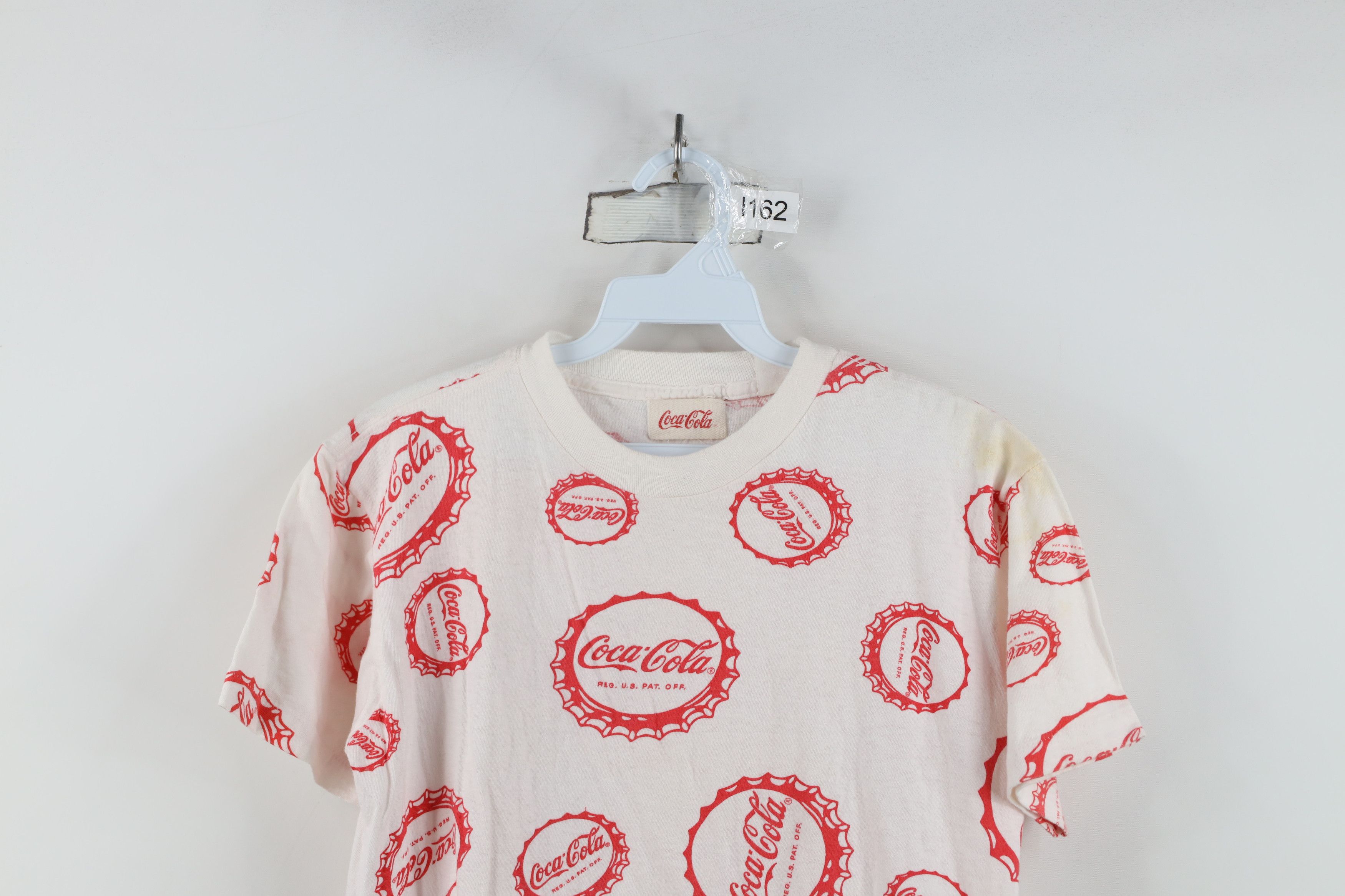 Coca Cola Vintage 80s 90s Coca Cola All Over Print T-Shirt USA Size S / US 4 / IT 40 - 2 Thumbnail