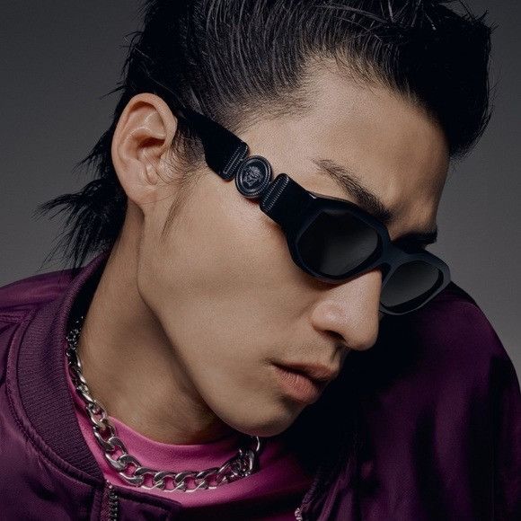 image of New Versace Ve4361 - 536087 Matte Black Medusa Sunglasses, Men's