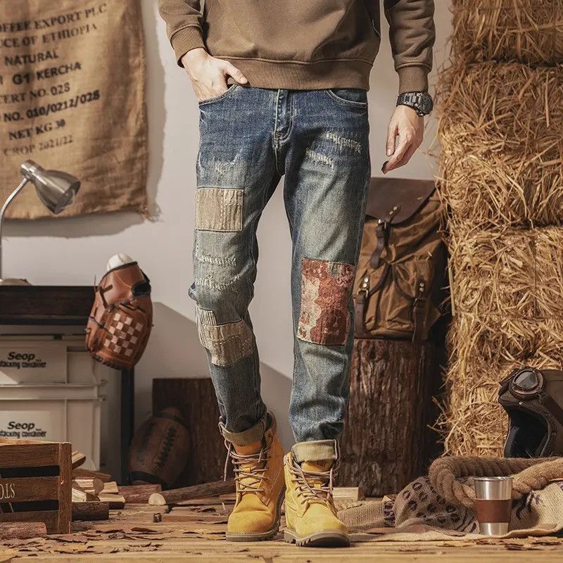 Japanese Brand Retro loose high street ripped jeans Size US 32 / EU 48 - 1 Thumbnail