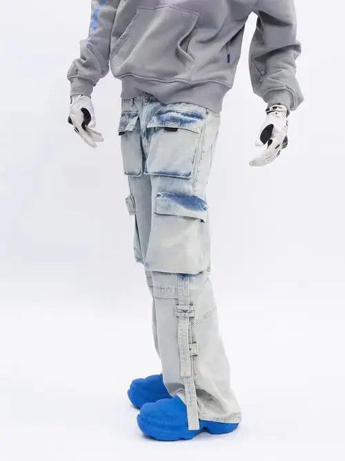 VIBE Street heavy wash multi-pocket micro-flared jeans Size US 32 / EU 48 - 7 Thumbnail