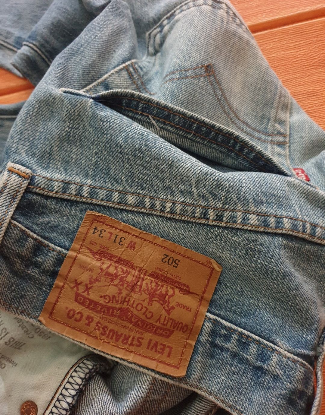 Levi's 💥Vintage Levis big E 502 Salvedge J22 denim pant Size US 30 / EU 46 - 21 Thumbnail