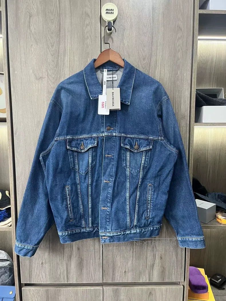 Balenciaga Balenciaga Earth Denim Jacket Size XXS / US 00 / IT 34 - 1 Thumbnail