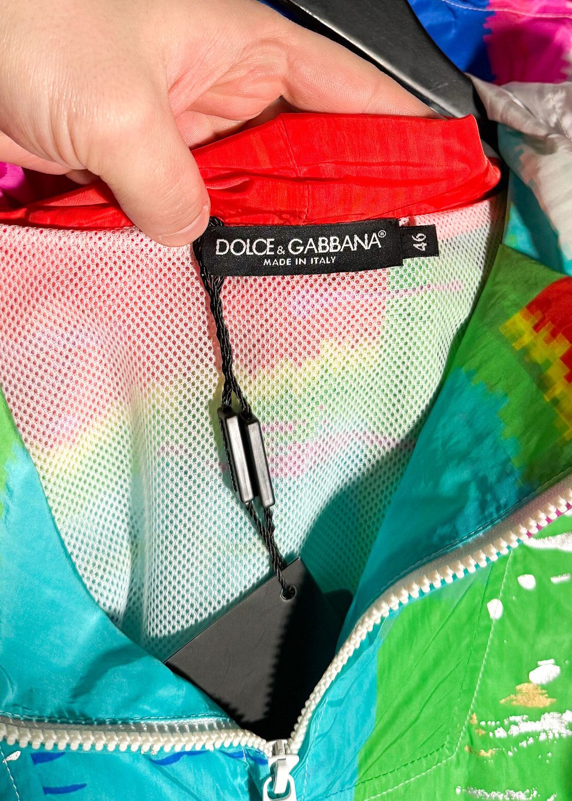 Dolce & Gabbana Dolce & Gabbana Multicolour Glitch Oversized Windbreaker Size XL / US 12-14 / IT 48-50 - 12 Thumbnail