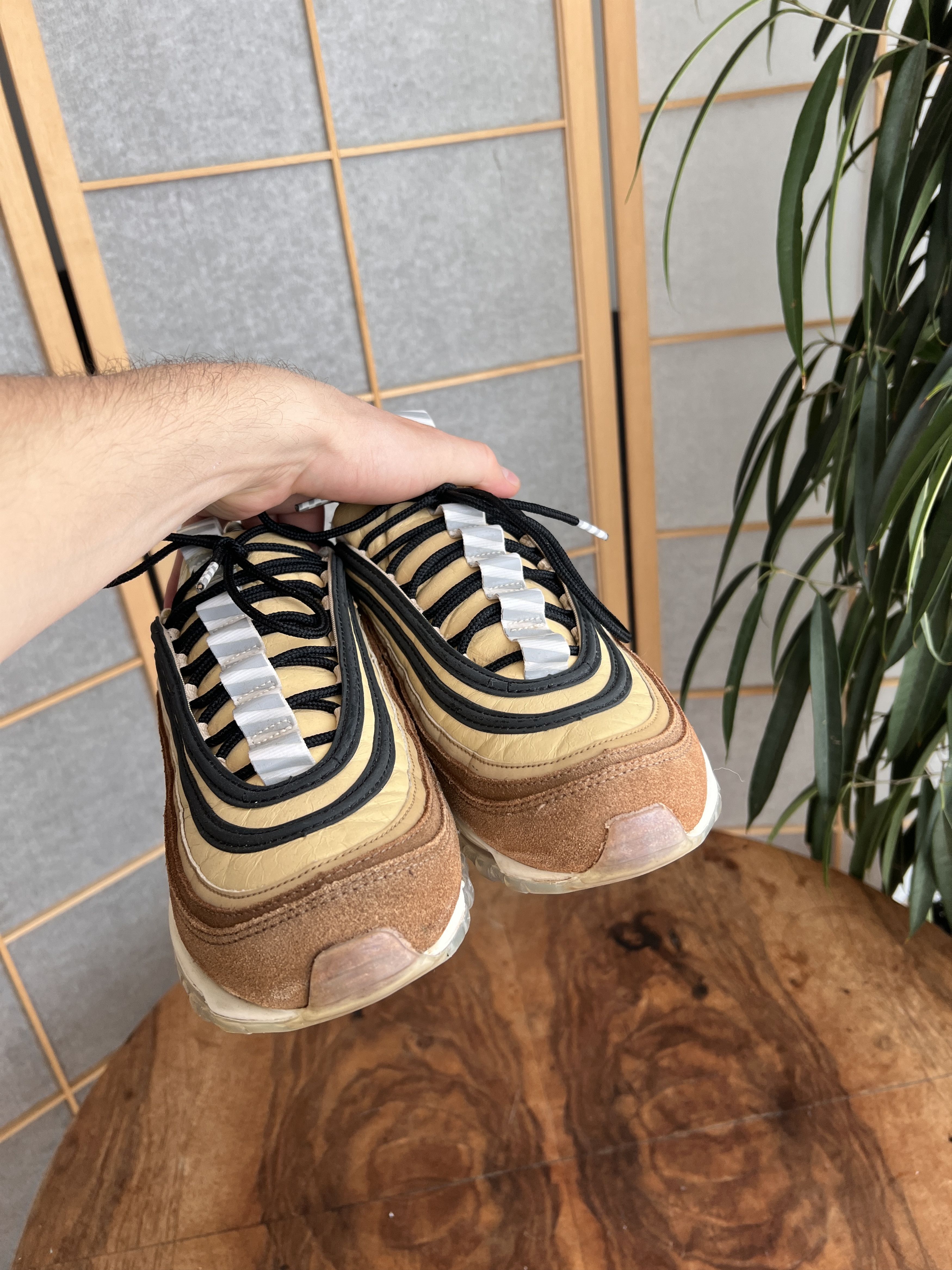 Nike Crazy! Nike Air Max 97 Barcode sneakers Elemental Gold shoes Size US 10.5 / EU 43-44 - 8 Thumbnail