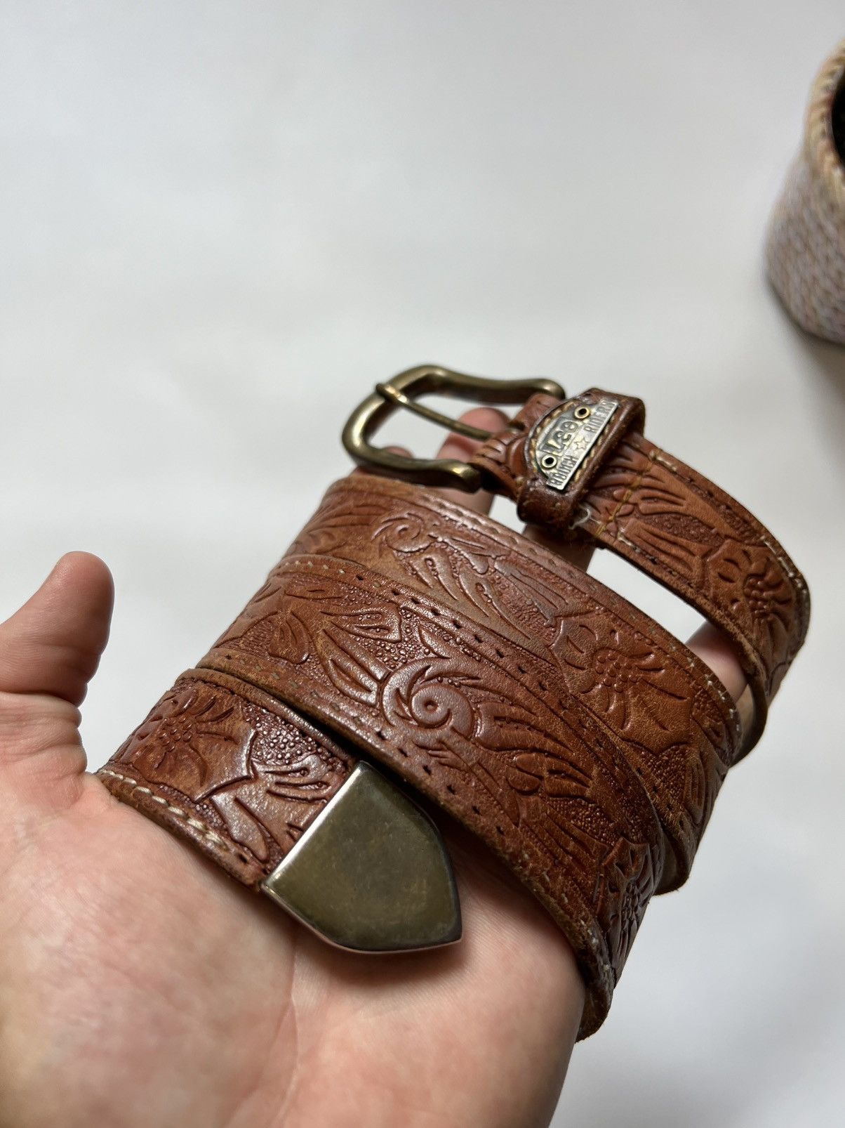 Lee Lee Leather Belt Mens Size 36 - 1 Thumbnail