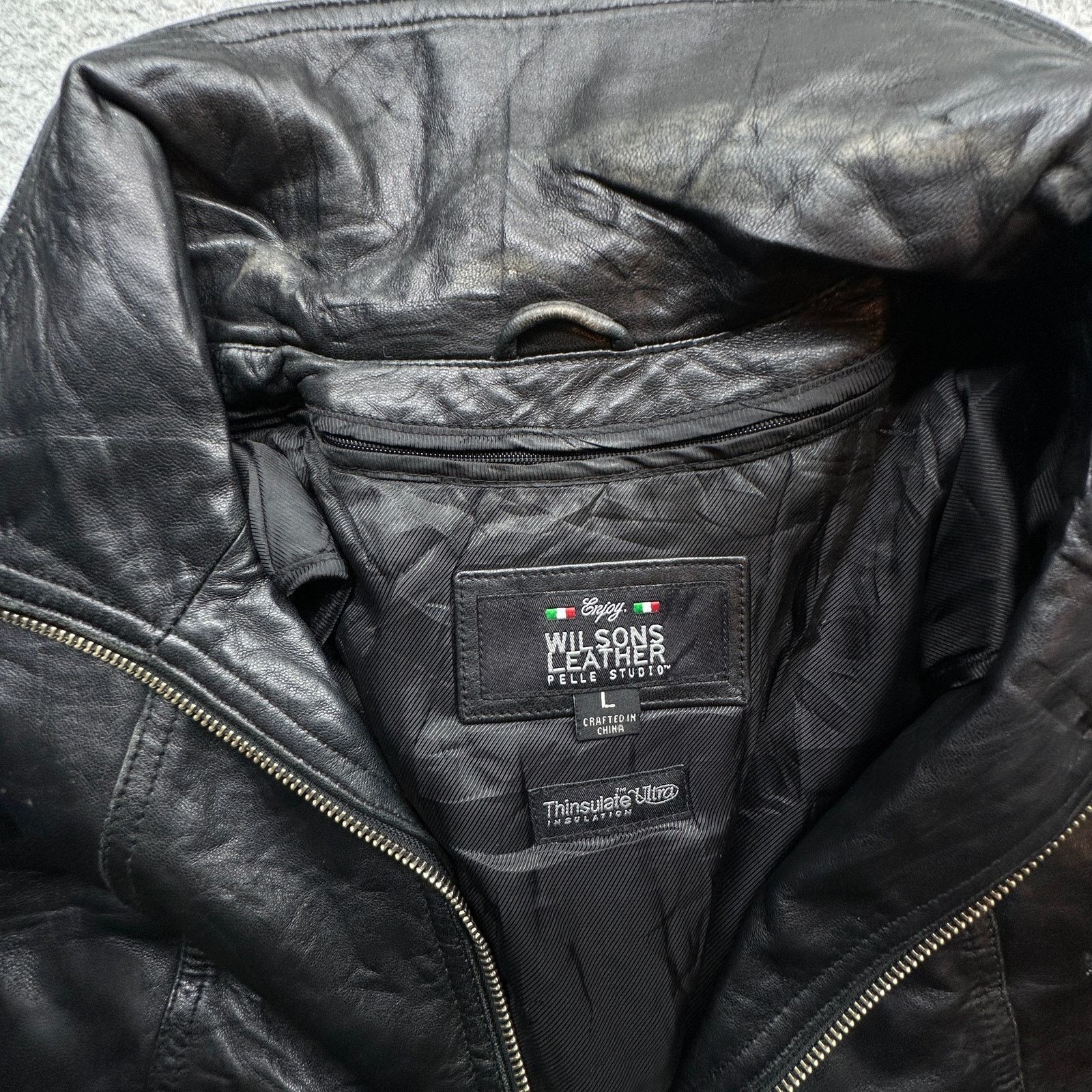 Wilsons Leather Wilsons Leather Pelle Studio Leather Jacket Womens Large Size L / US 10 / IT 46 - 7 Thumbnail