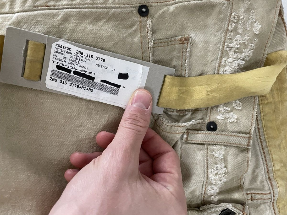 Rick Owens Rick Owens DRKSHDW SS09 Detroit Dirty White Denim Size US 27 - 11 Thumbnail