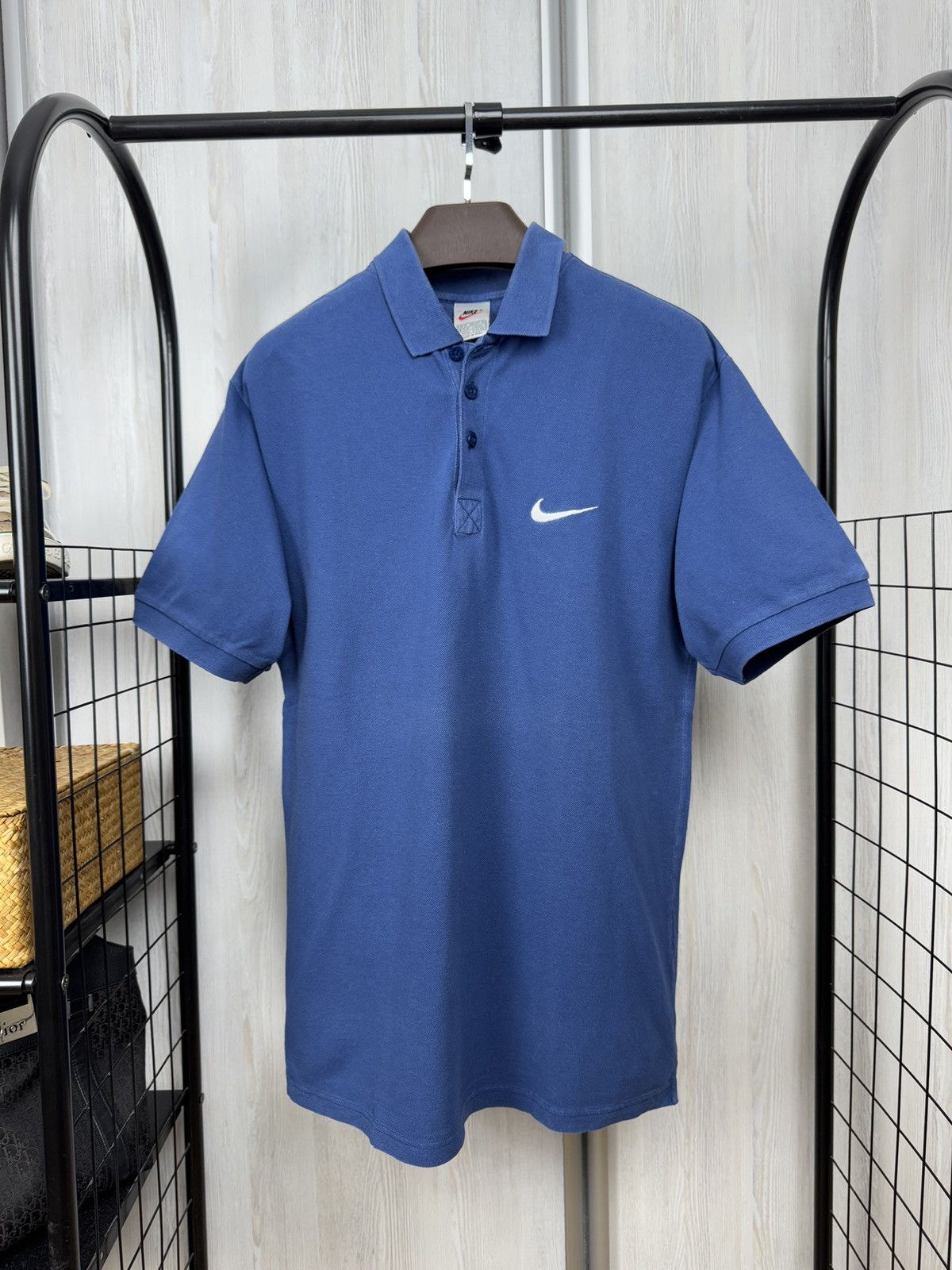 Nike Nike vintage 90s blue classic swoosh polo tee Size US M / EU 48-50 / 2 - 1 Thumbnail