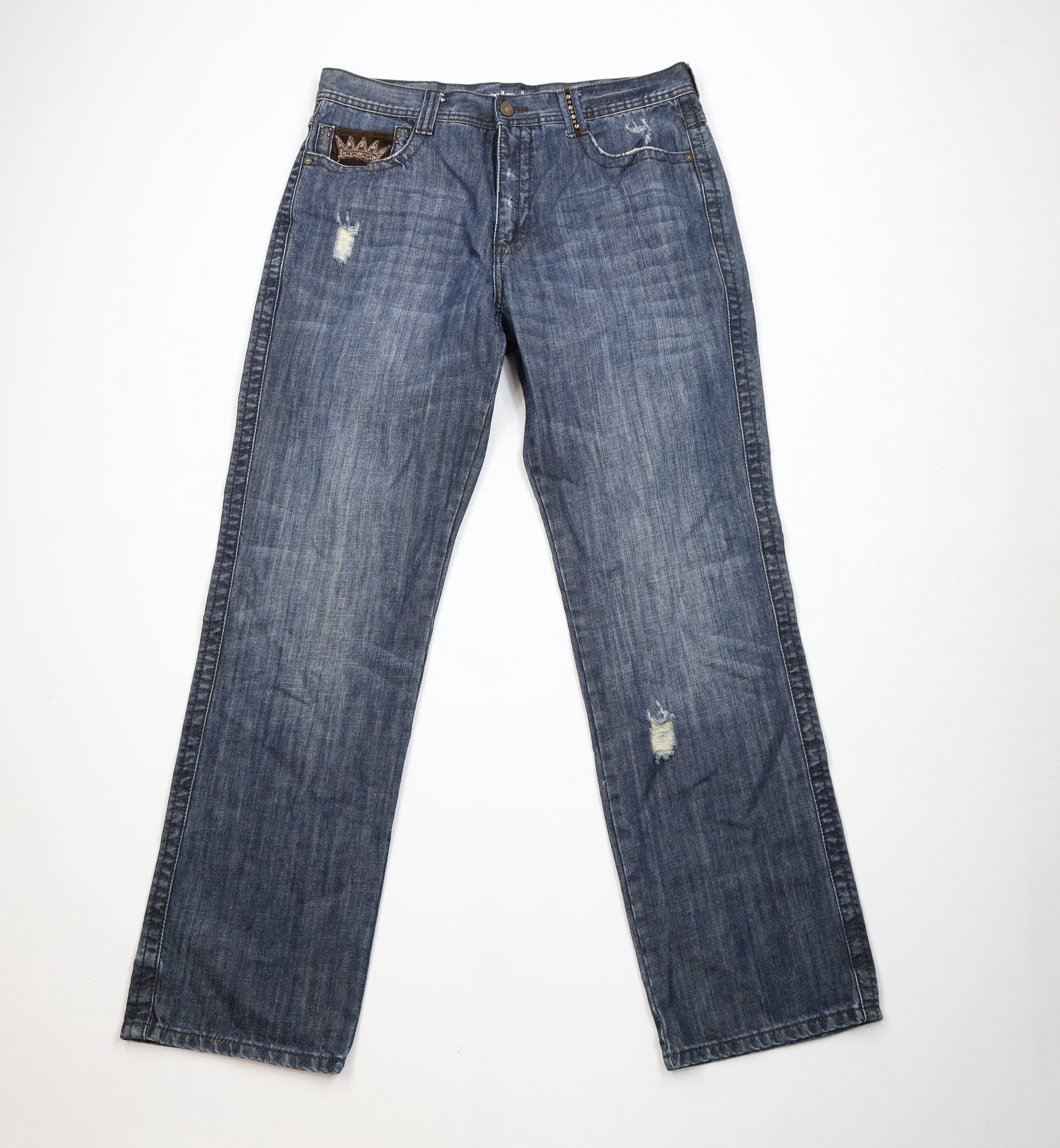 Pelle Pelle Vintage Pelle Pelle Limited Edition Trim Wide Leg Jeans Size US 36 / EU 52 - 1 Thumbnail