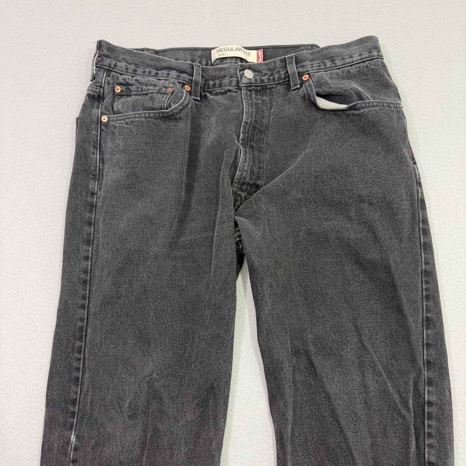Levi's Vintage Levis 505 Jeans Men's 38x32 Black Denim Straight Fit Size US 38 / EU 54 - 2 Thumbnail