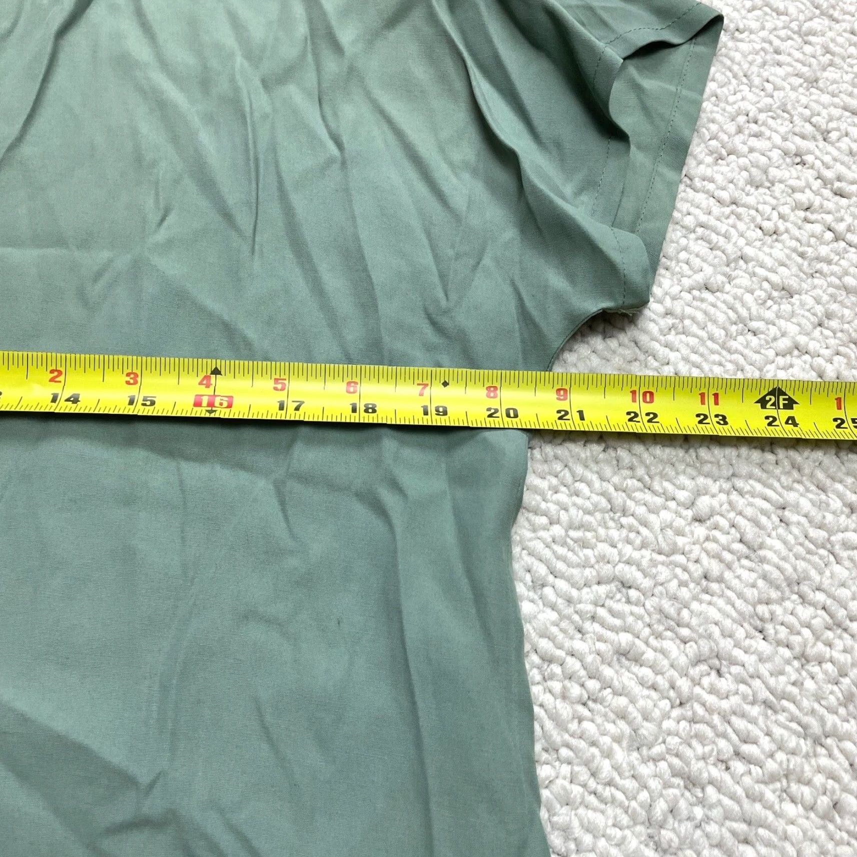 Vintage VINTAGE Nicola Blouse Top Womens L Green Short Sleeve Button Up Embroidered Classic 90s Style Shirt Womens Regular Fit Size L / US 10 / IT 46 - 4 Thumbnail
