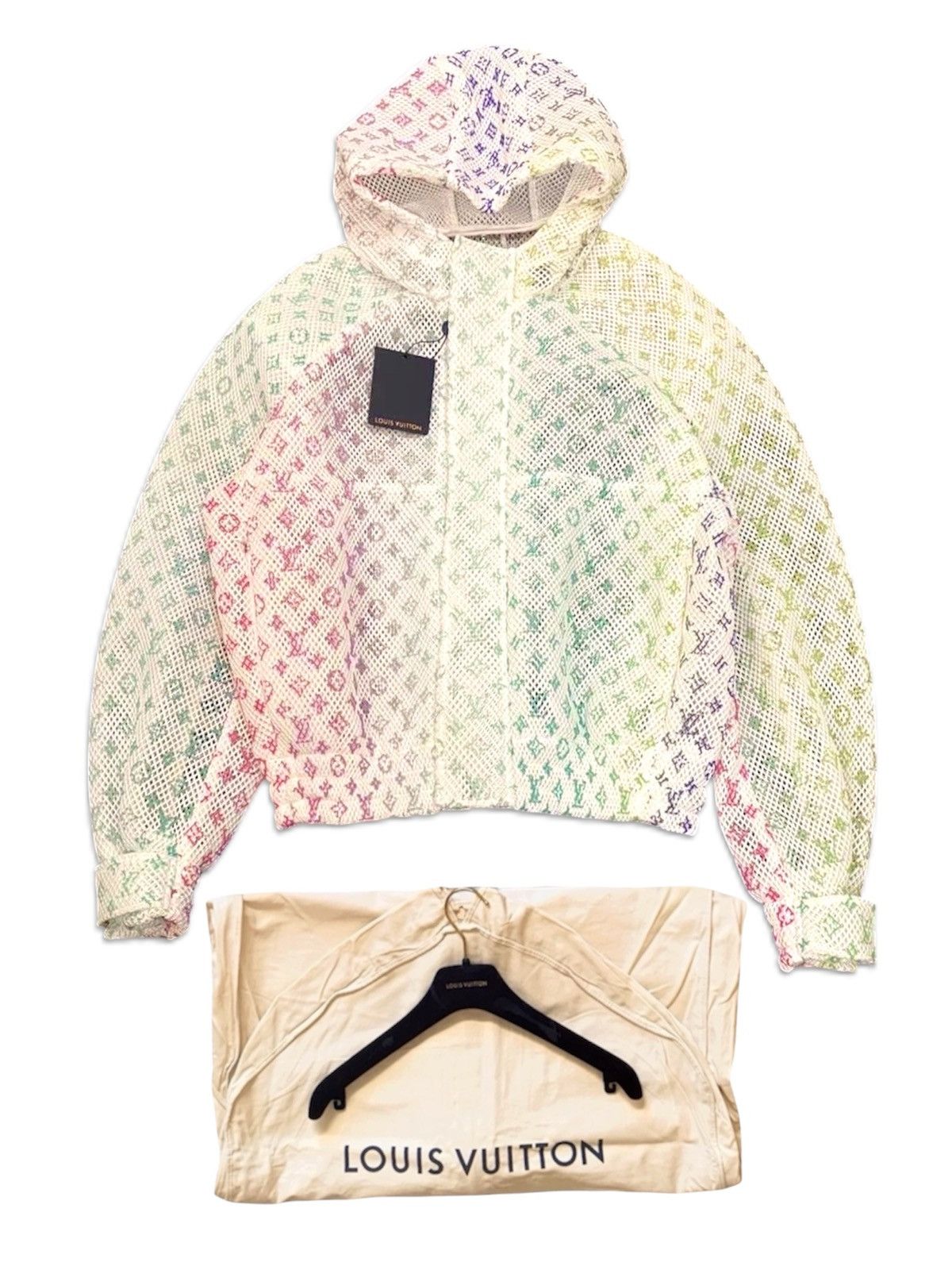 Louis Vuitton Louis Vuitton 46 Gradient White Monogram Mesh Jacket Hoodie Size US S / EU 44-46 / 1 - 1 Thumbnail