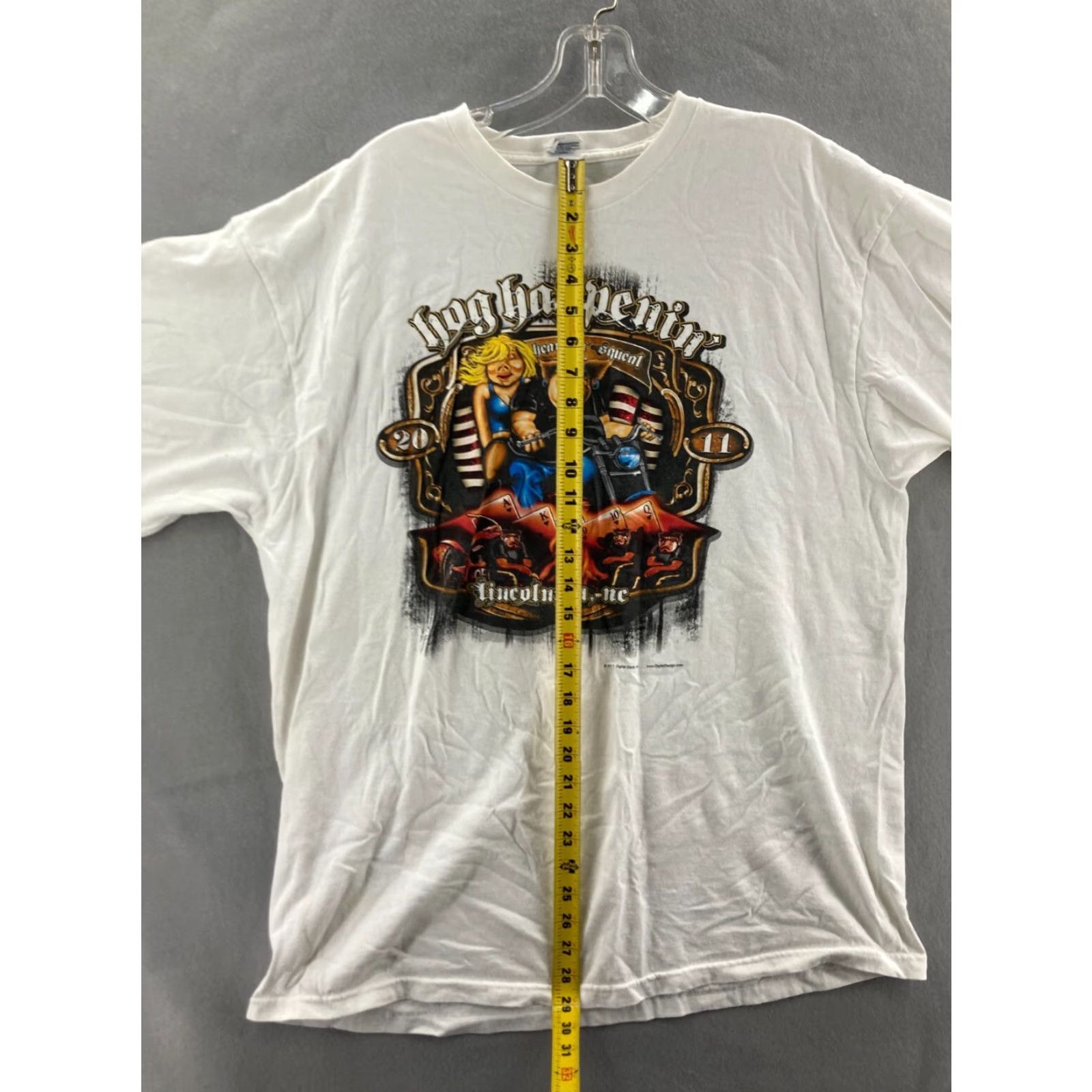 Delta Hog Happenin Bike Show & Poker Run Barbeque Cook-Off T-Shirt Lincolnton NC 2XL Size US XXL / EU 58 / 5 - 4 Thumbnail
