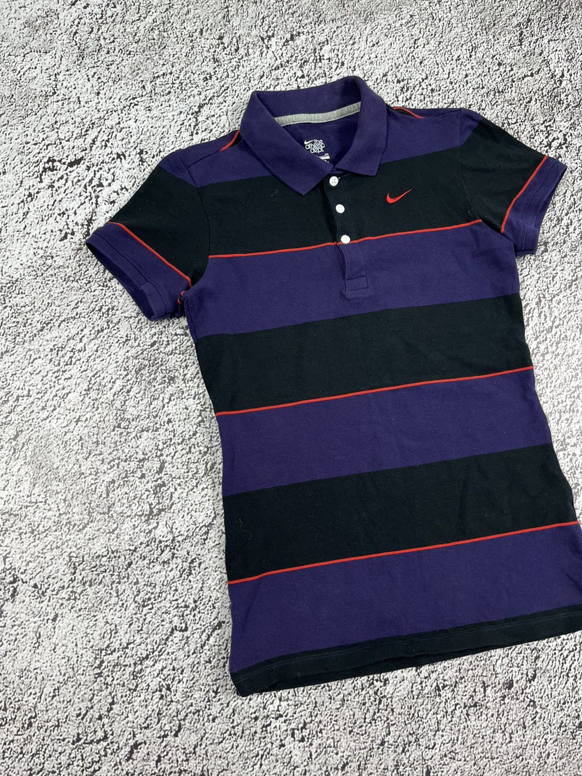 Nike Vintage Nike Y2K The Athletic Dept Polo Tees striped size S Size S / US 4 / IT 40 - 2 Thumbnail