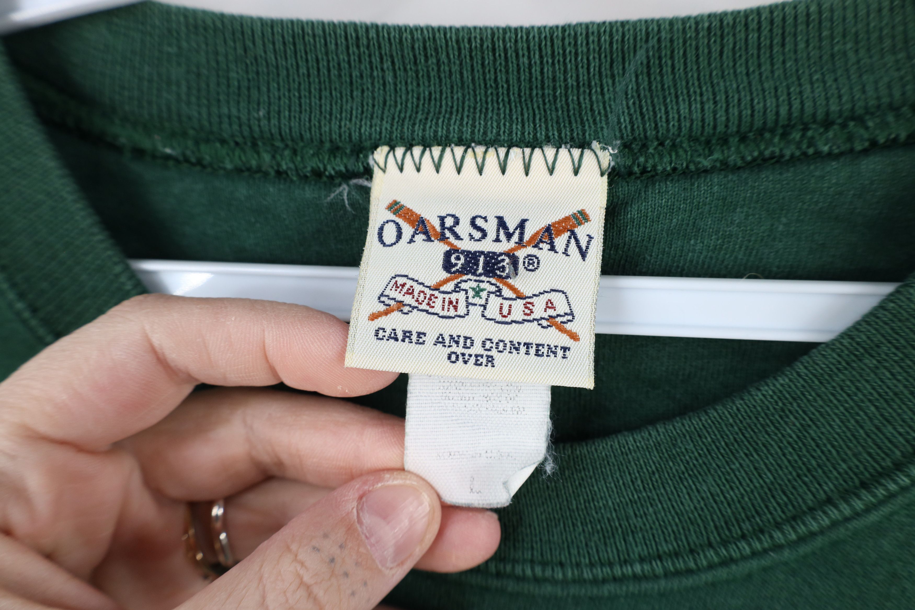 Vintage Vintage 90s Streetwear Huntington Sweatshirt Green USA Size US L / EU 52-54 / 3 - 9 Thumbnail