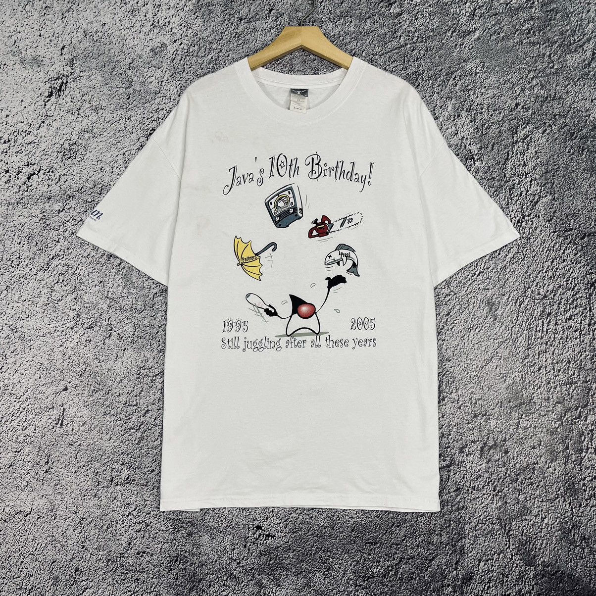 Hanes × Vintage 💧VINTAGE💧Java’s 10th Birthday 1995-2005 Celebration Tee Size US XL / EU 56 / 4 - 1 Thumbnail