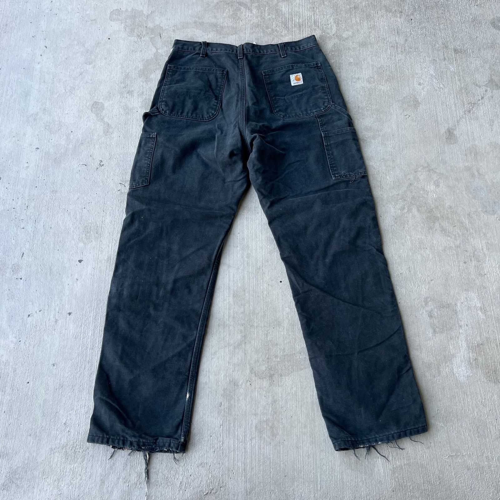 Carhartt × Vintage Carhartt black flannel lined double knee work wear pants Size US 32 / EU 48 - 5 Thumbnail