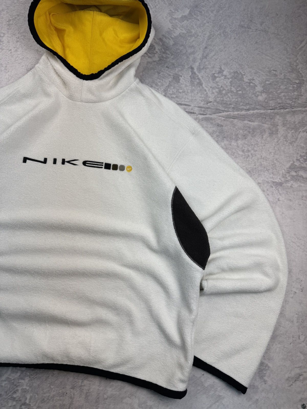 Nike × Vintage NIKE TEDDY FLEECE VINTAGE CENTER LOGO OVERSIZE BOXY HOODIE Size US S / EU 44-46 / 1 - 3 Thumbnail