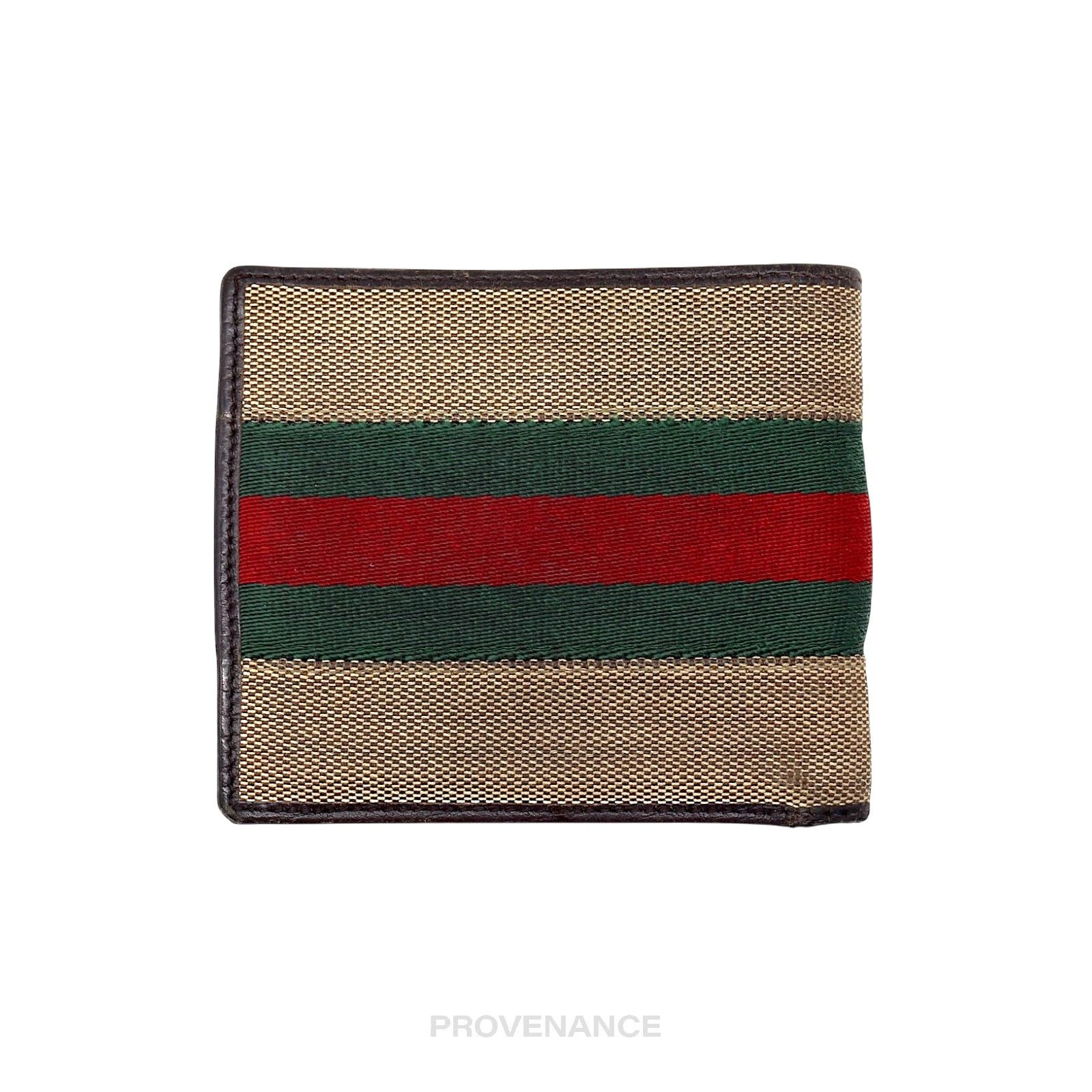 Gucci 🔴 Gucci Bifold Wallet - Raffia with Web Size ONE SIZE - 2 Thumbnail
