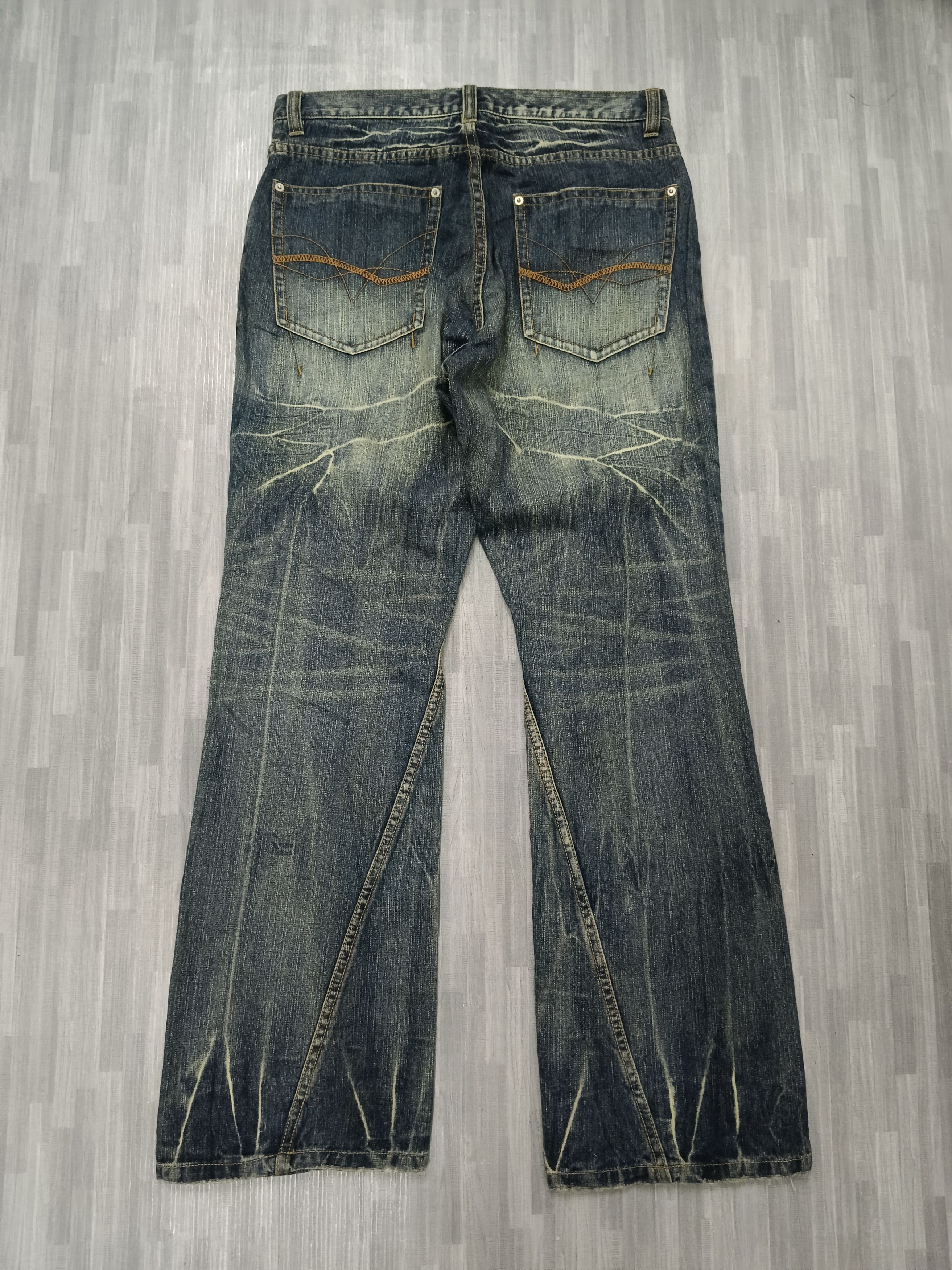Japanese Brand FLARE TWIST SICK RUSTY HOMME DENIM PANTS Size US 33 - 3 Thumbnail