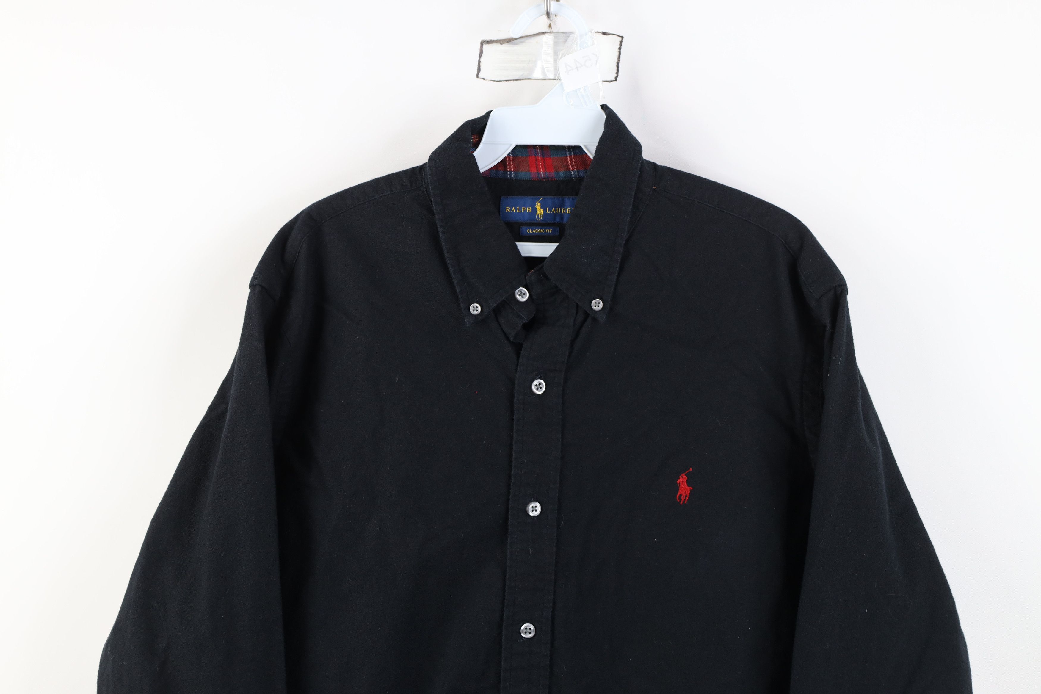 Ralph Lauren Vintage Ralph Lauren Chamois Cloth Button Down Shirt Black Size US L / EU 52-54 / 3 - 2 Thumbnail