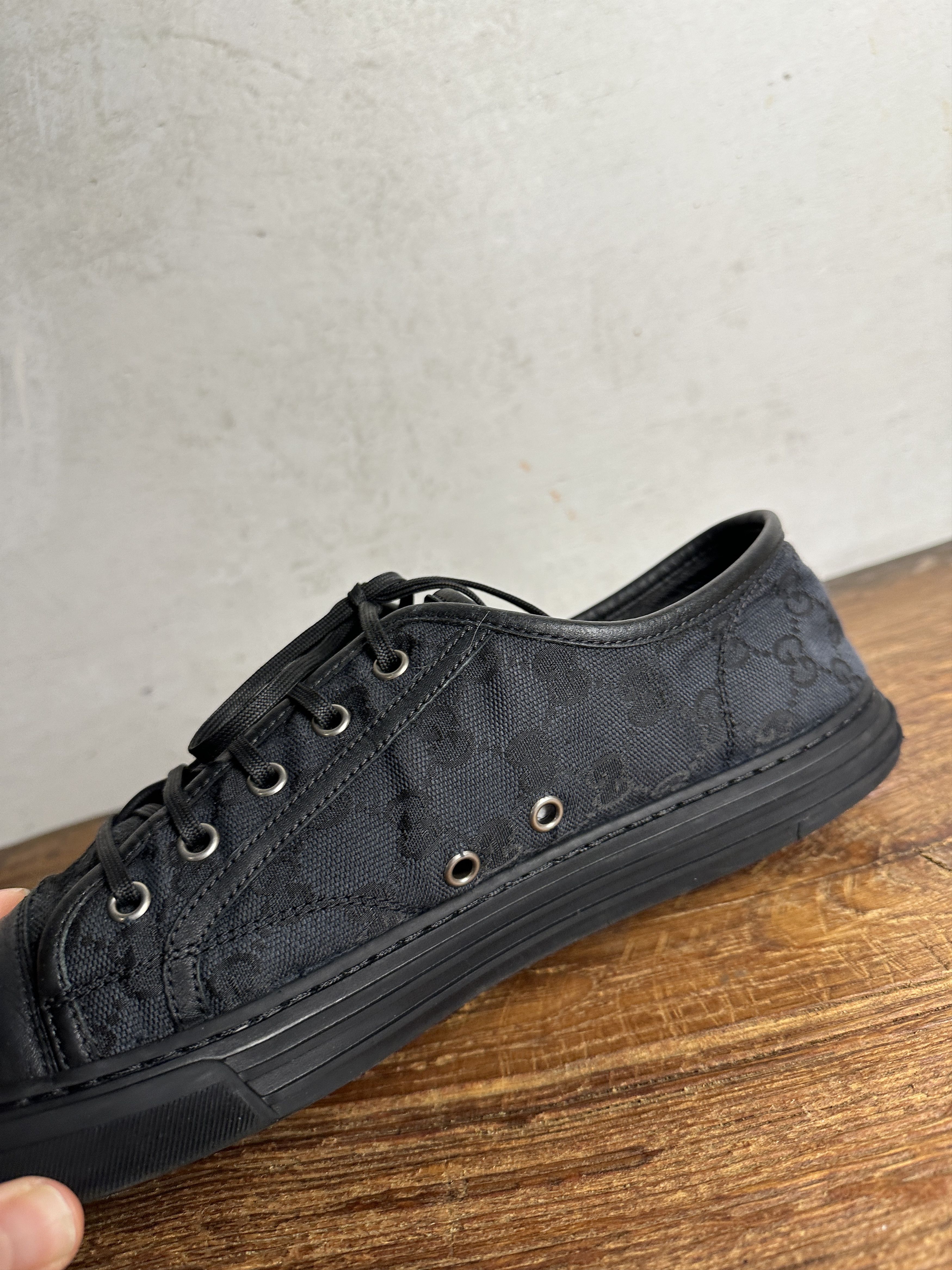 Gucci Gucci GG Logo Supreme Leather Sneakers Size US 10 / EU 43 - 6 Thumbnail