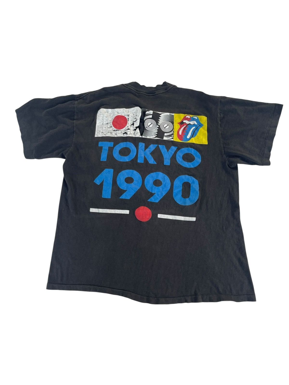 Band Tees Thrashed 1990 Vintage Rolling Stones Distressed Shirt Tee Size US M / EU 48-50 / 2 - 4 Thumbnail