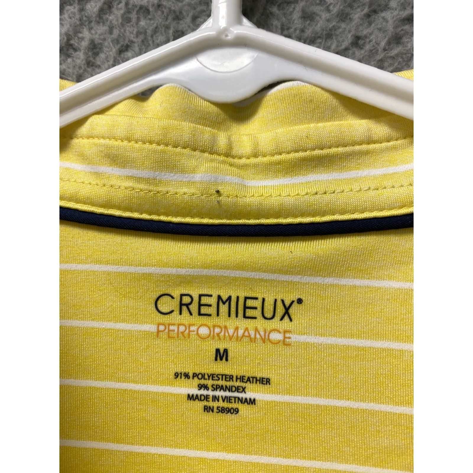 Cremieux Cremieux Polo Shirt Mens M Yellow Stripe Seaside Stretch Golf Adult 104-37 Size US M / EU 48-50 / 2 - 3 Thumbnail