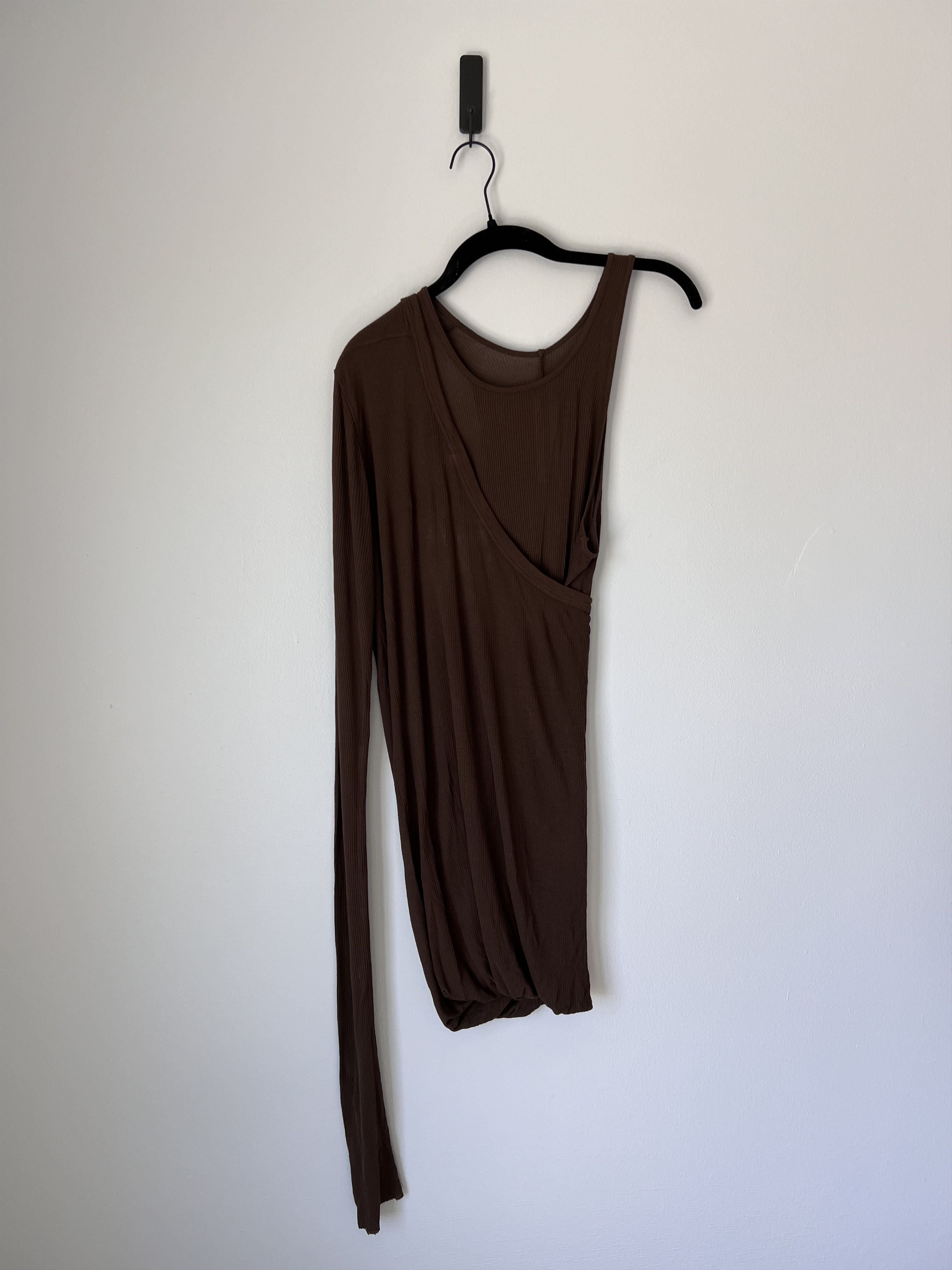 image of Rick Owens Ziggy Banana Tank In Brown, Men's (Size Large)