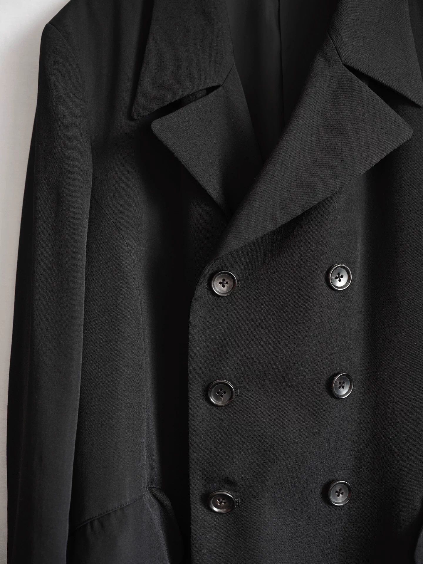 Yohji Yamamoto Yohji Yamamoto 11AW Black Double-Breasted Coat Sample Size US M / EU 48-50 / 2 - 5 Thumbnail
