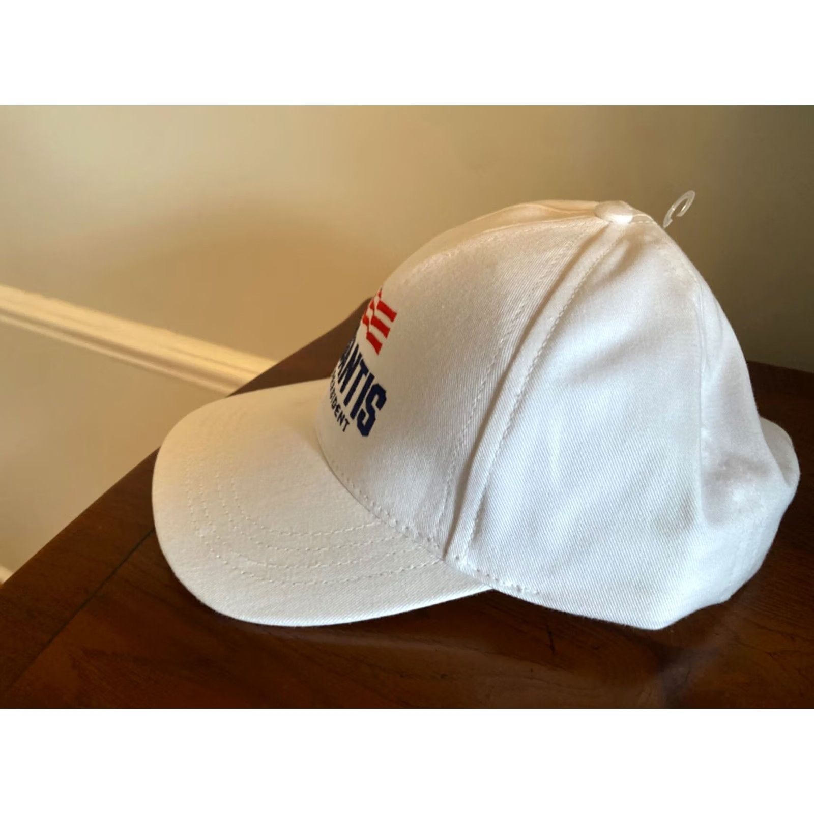 Vintage Ron Desantis Hat Cap Snap Back Adjustable Mens President Campaign USA Made Baseball Cap White Califame Size ONE SIZE - 2 Thumbnail