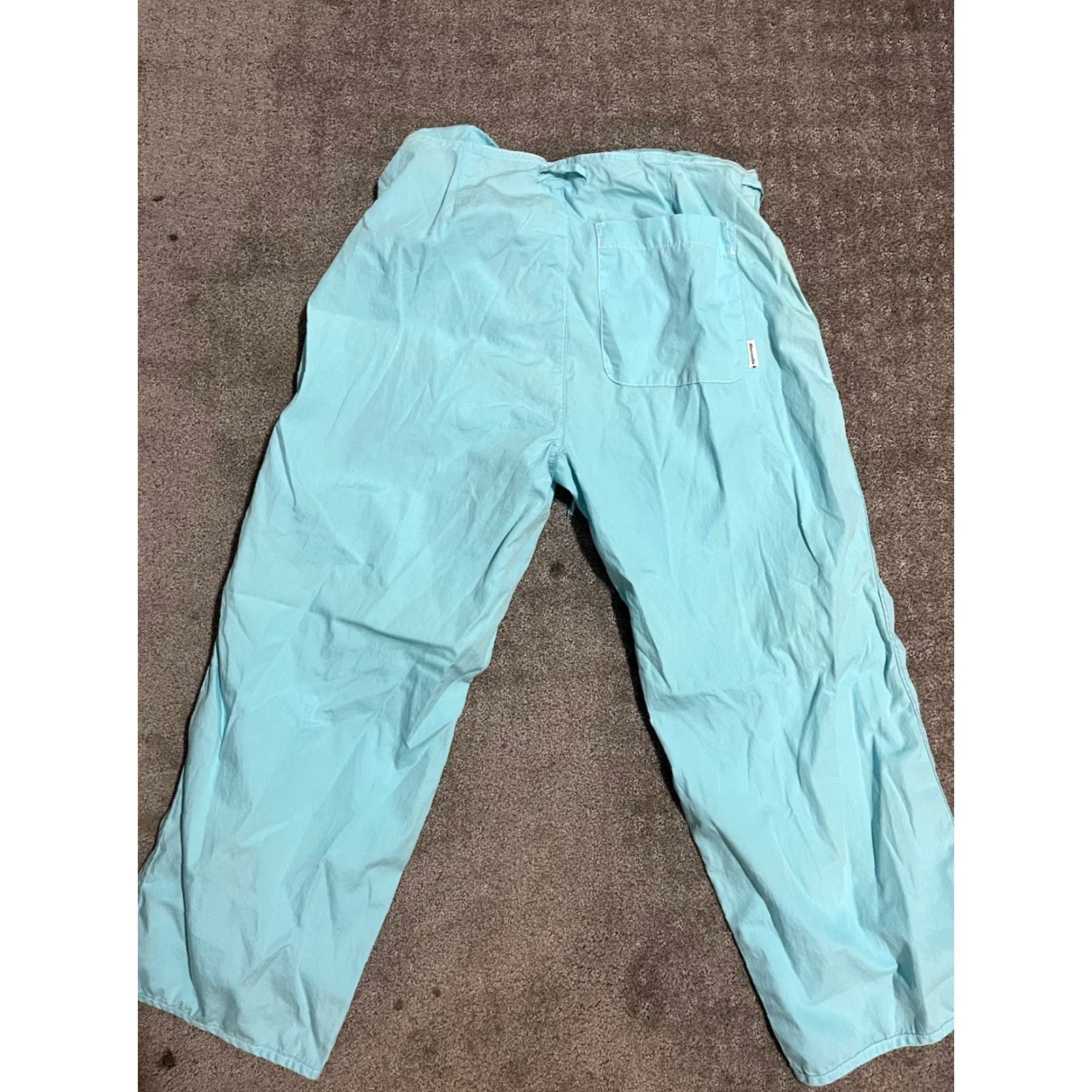 Abercrombie & Fitch Abercrombie & Fitch Tie Waist & Ankle Crop Pants 4 Blue Aqua Women's Cropped Pants Size 27" / US 4 / IT 40 - 3 Thumbnail