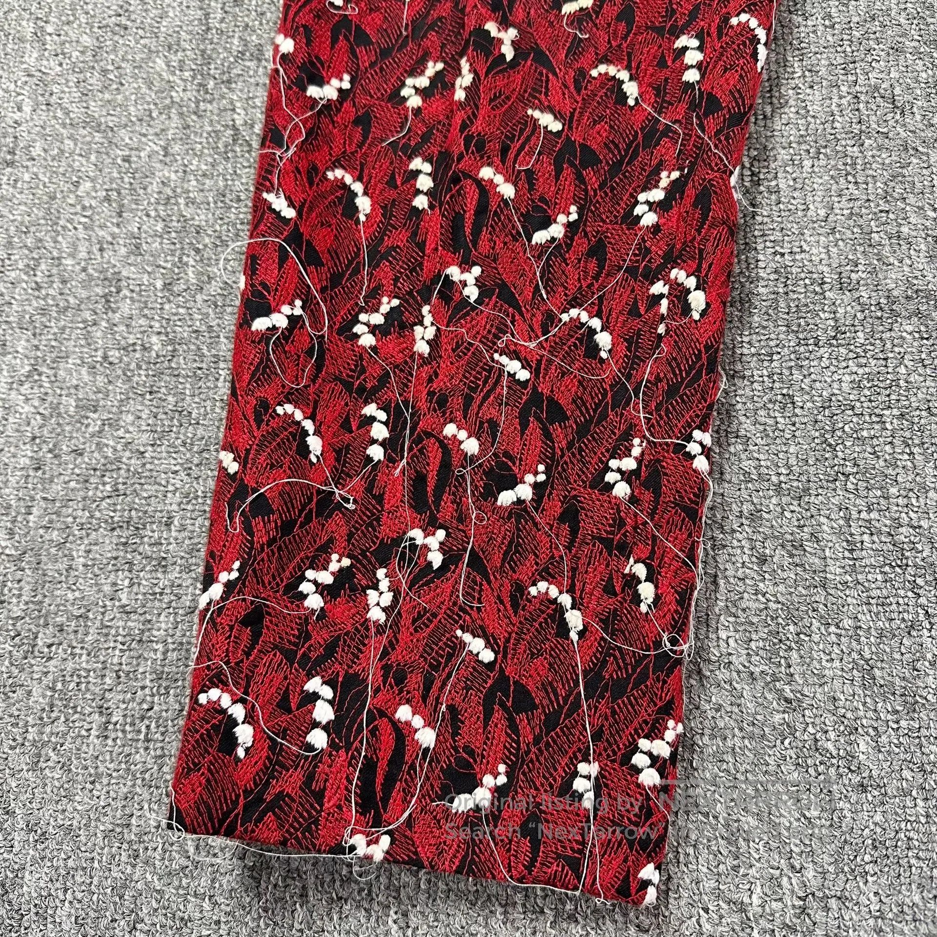 Dior Dior Homme 17FW Red Lily of the Valley Trousers. Size US 30 / EU 46 - 2 Thumbnail