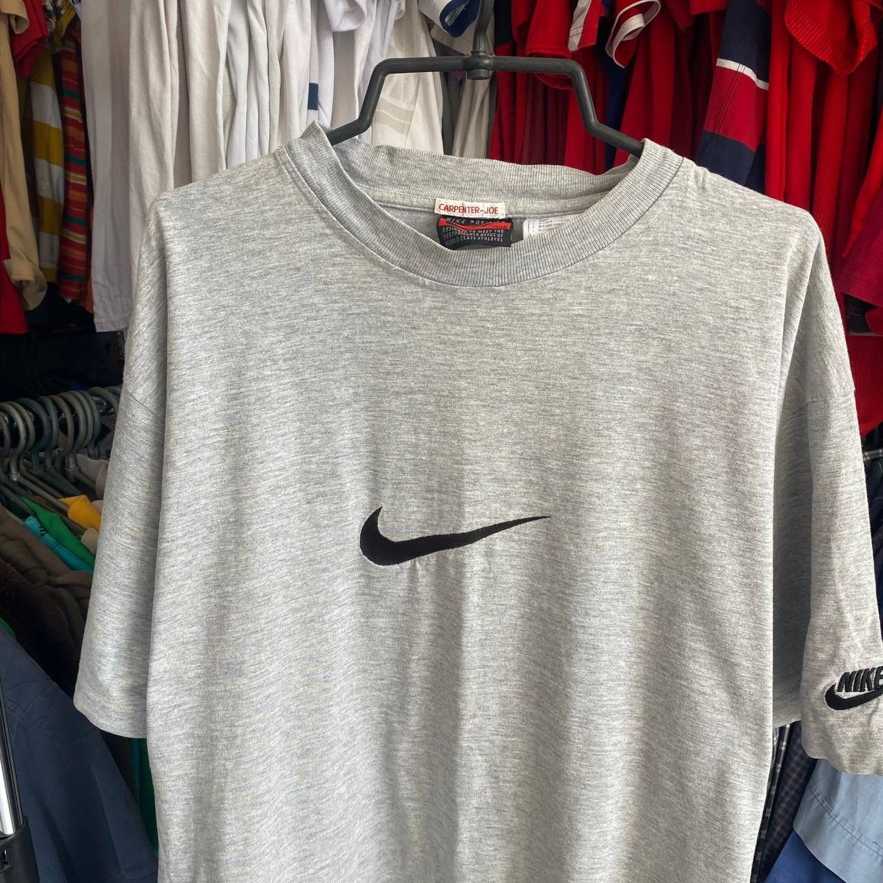 Nike × Vintage Vintage Nike Big Swoosh 90’s streetwear oversized tee Size US L / EU 52-54 / 3 - 2 Thumbnail