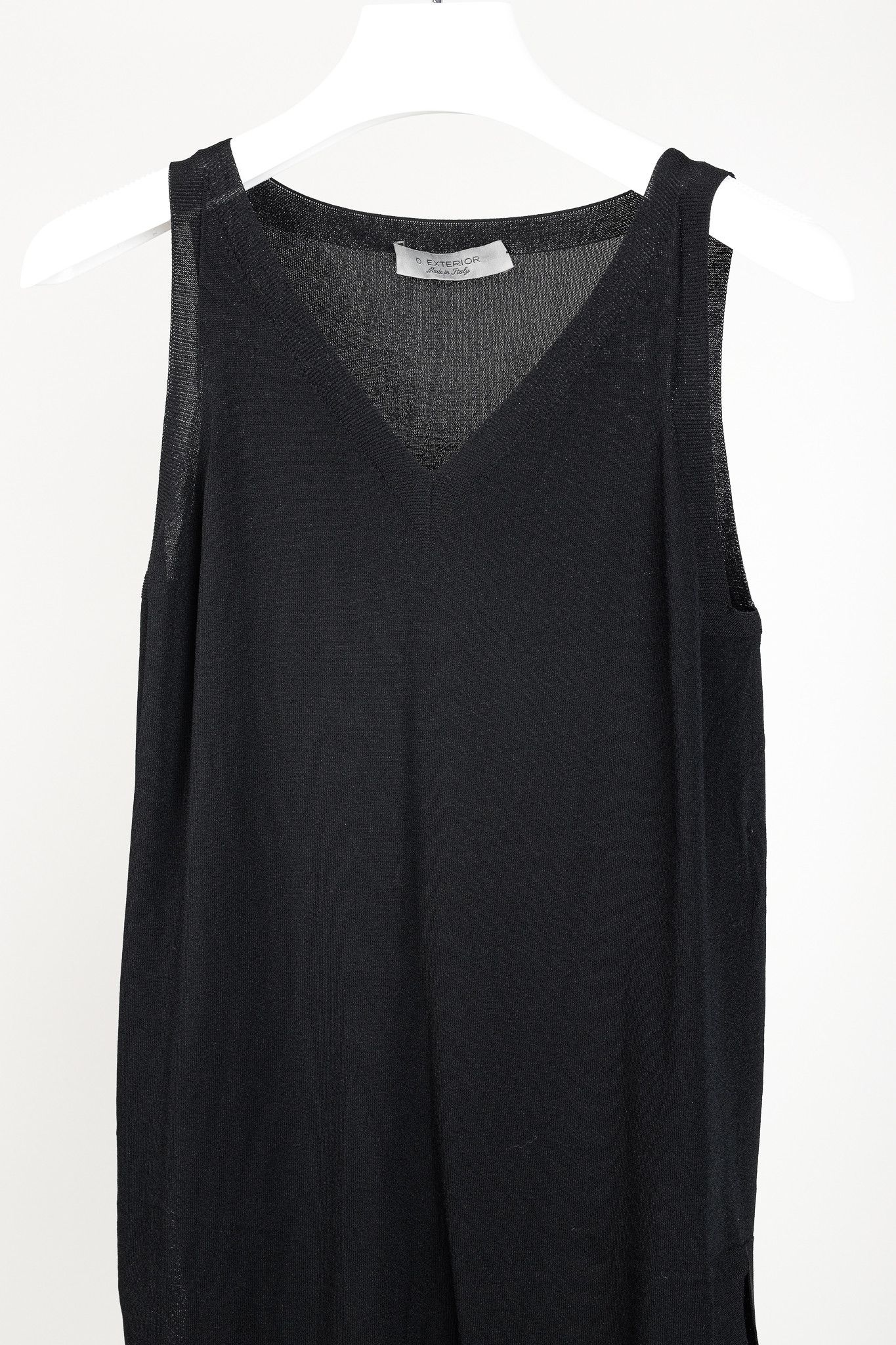 D.Exterior D. Exterior Black Viscose-Knitted Tank Top Size L / US 10 / IT 46 - 3 Thumbnail