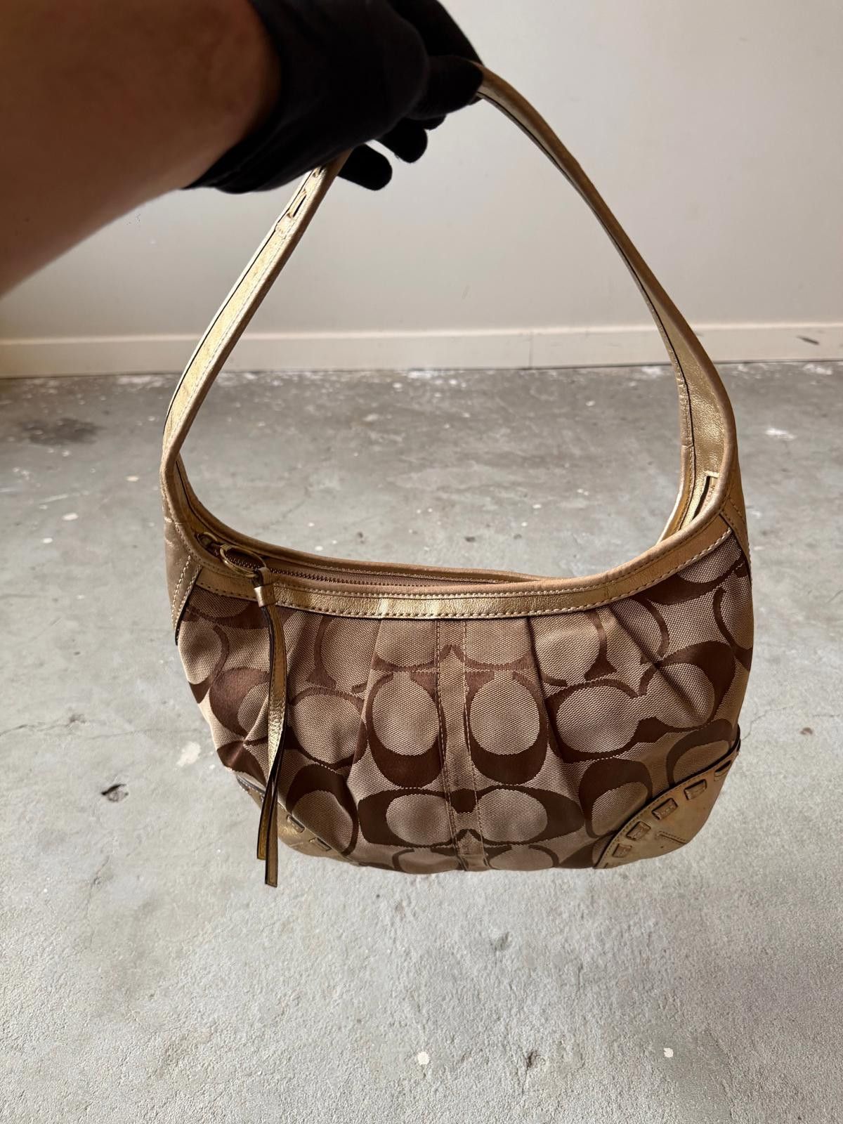 Coach Coach Signature Ergo Shoulder Bag Beige/Gold Size ONE SIZE - 5 Thumbnail