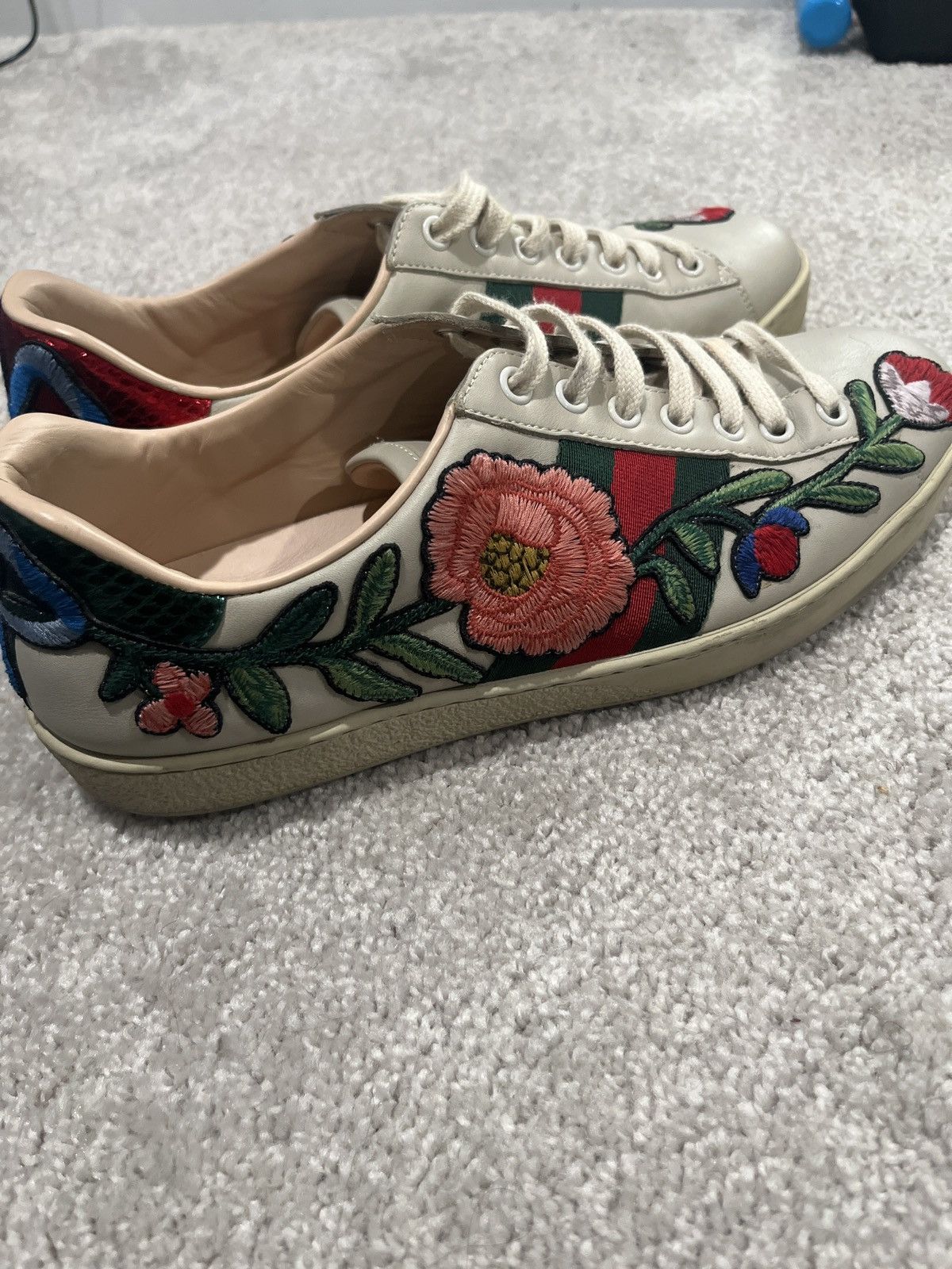 Gucci Gucci ACE floral Size US 7.5 / EU 40-41 - 1 Thumbnail