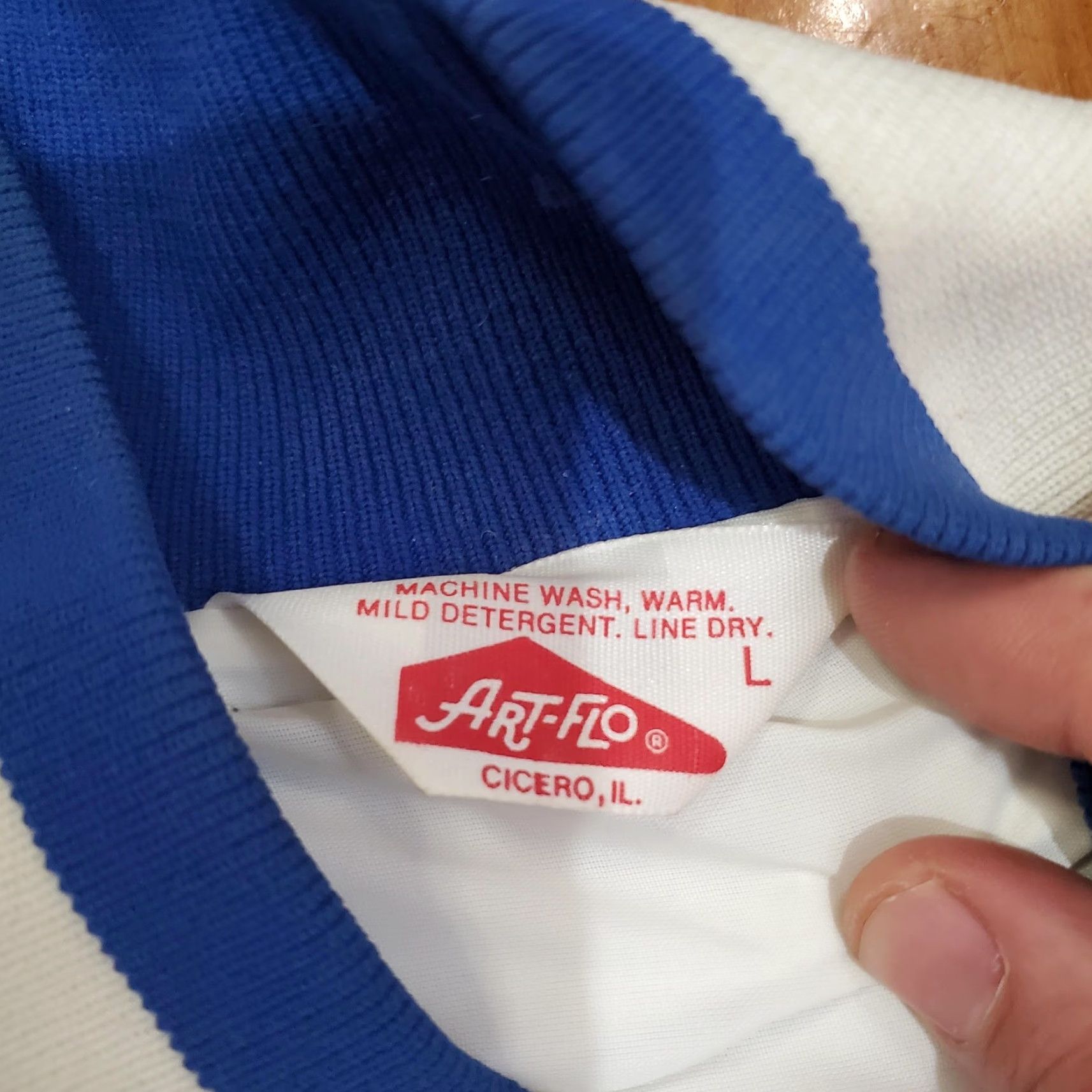 Vintage VINTAGE Carpenter Contractors of America Jacket Mens L Varsity Bomber 80s Art-Flo Nylon White Snap Size US L / EU 52-54 / 3 - 6 Thumbnail