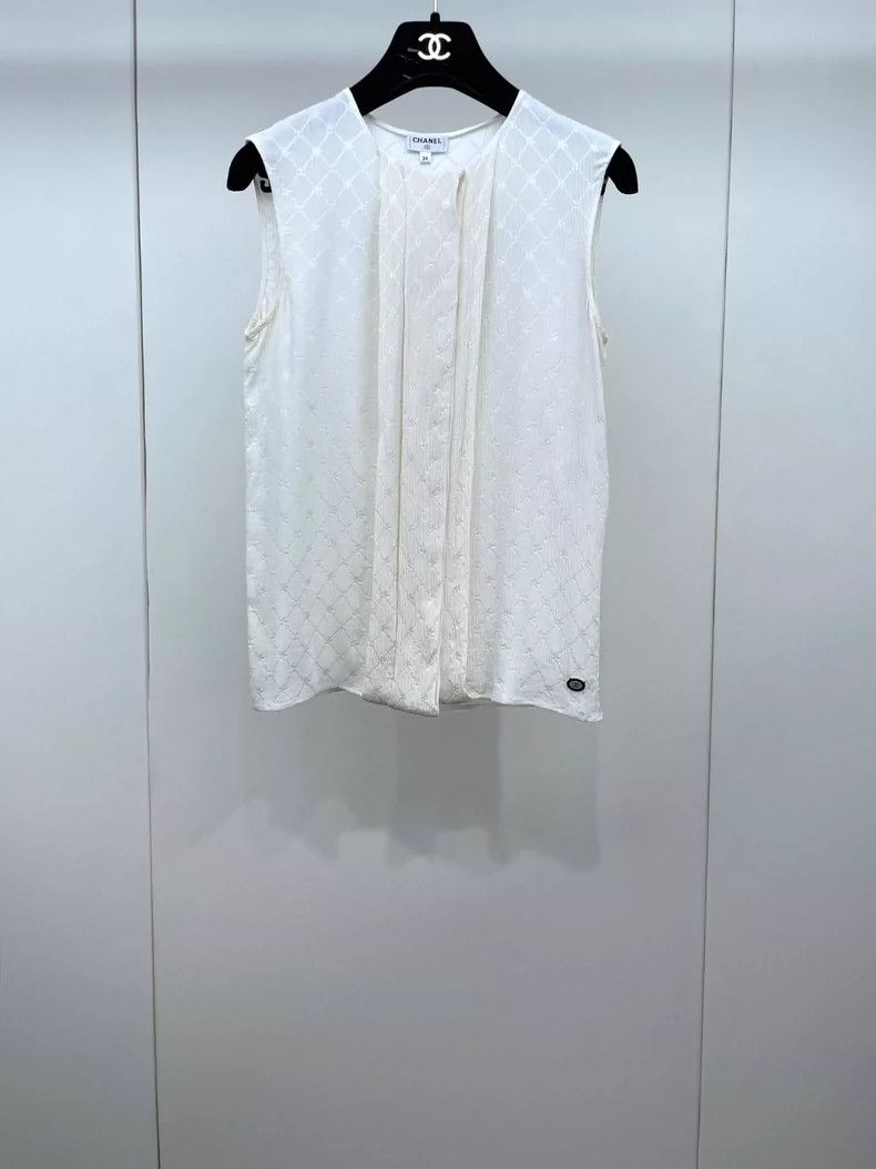 Chanel Chanel 21A handmade workshop diamond checkered logo silk ve Size XXS / US 00 / IT 34 - 1 Thumbnail