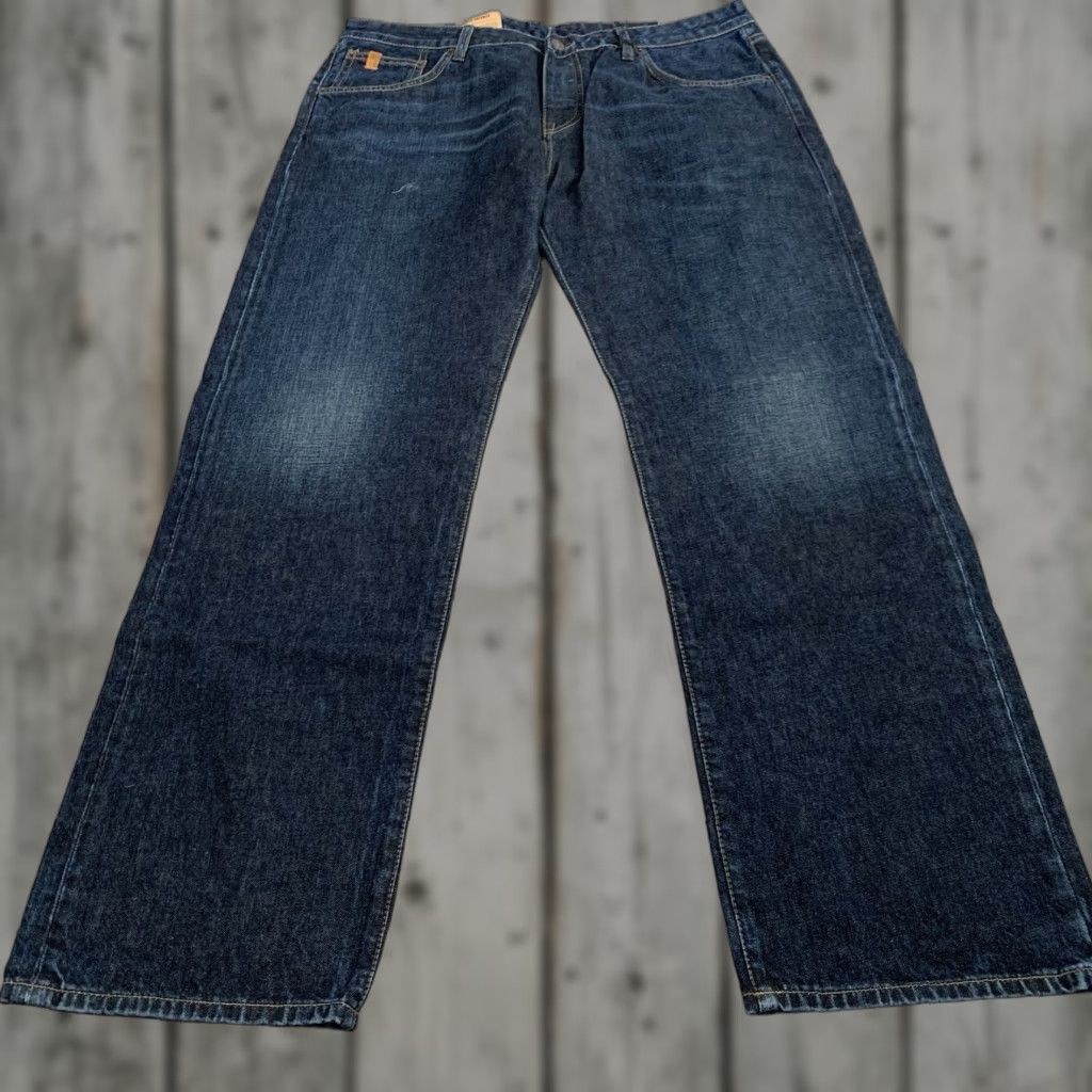 Ben Sherman Ben Sherman Jeans Slim Straight 38x32 Mens Blue Denim Button Fly 5-Pocket Grunge Style Size US 38 / EU 54 - 1 Thumbnail